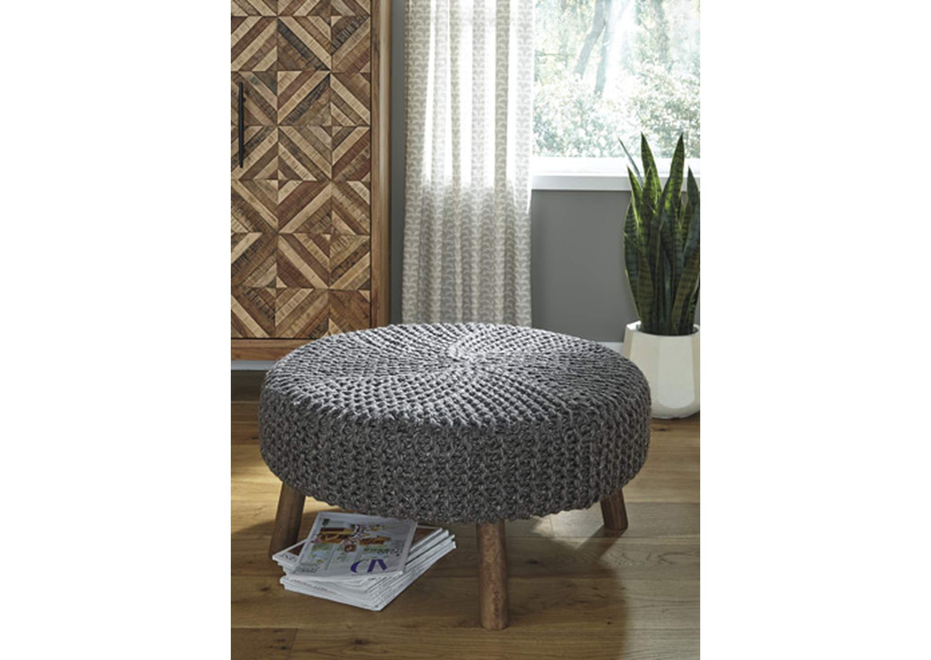 Jassmyn Oversized Accent Ottoman image 6