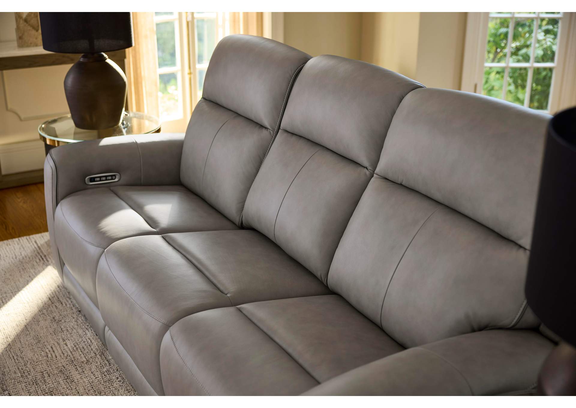 5Z-Relaxation Dual Power Reclining Leather Sofa and Loveseat image 15