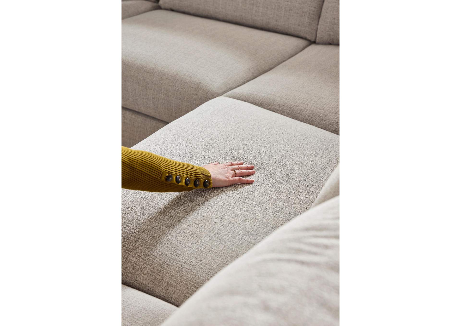 Omaha by Ashley 4-Piece Sectional with Storage Chaise and Audio Console image 7