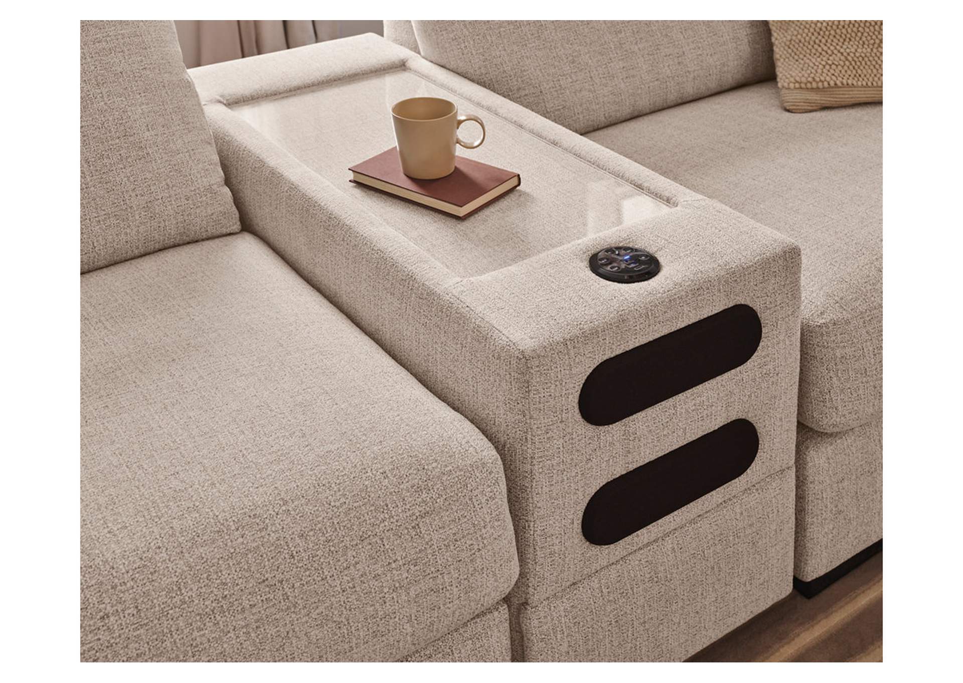 Omaha by Ashley 8-Piece Sectional with Audio System and Chaise image 15