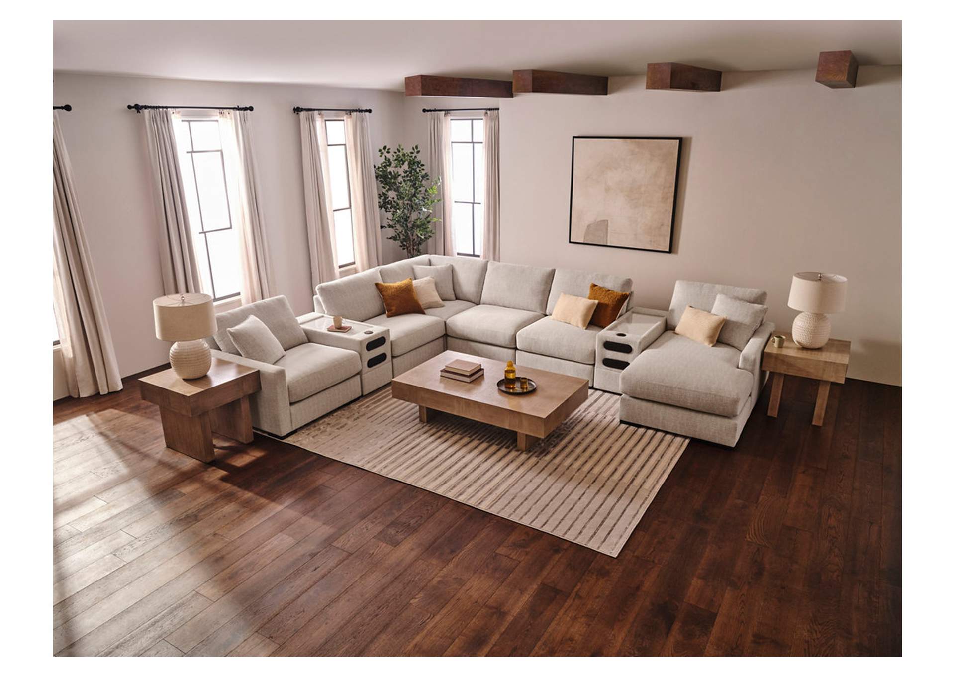 Omaha by Ashley 8-Piece Sectional with Audio System and Chaise image 2