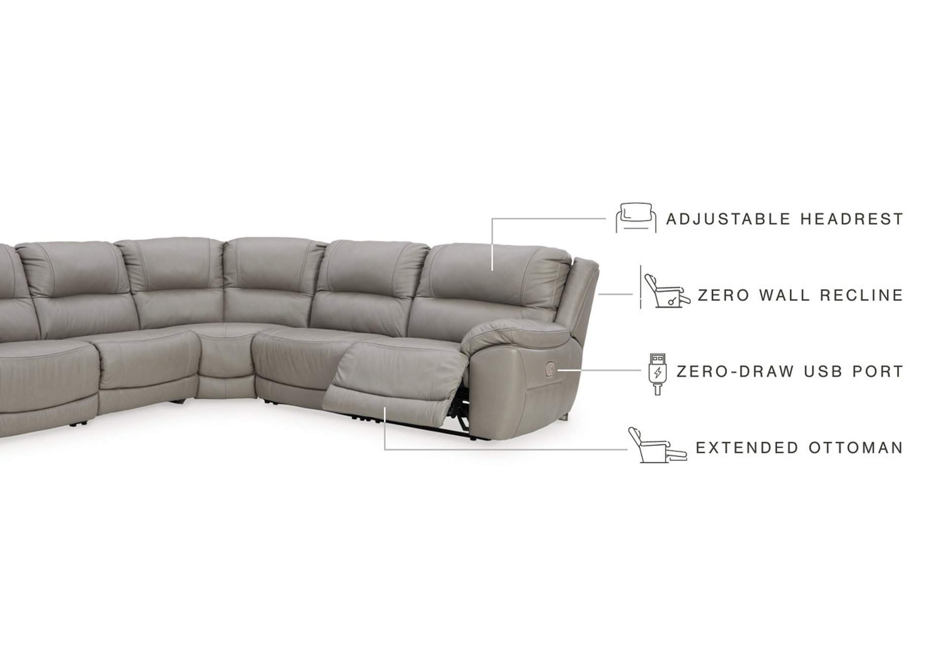 Dunleith 5-Piece Power Reclining Sectional