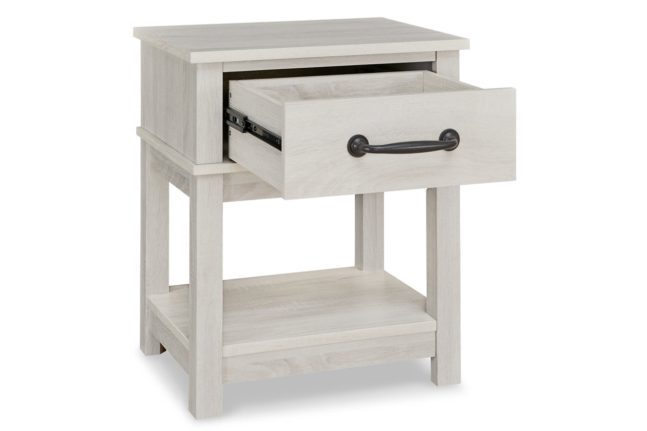 Dorrinson Queen Storage Headboard Bed with 2 Nightstands