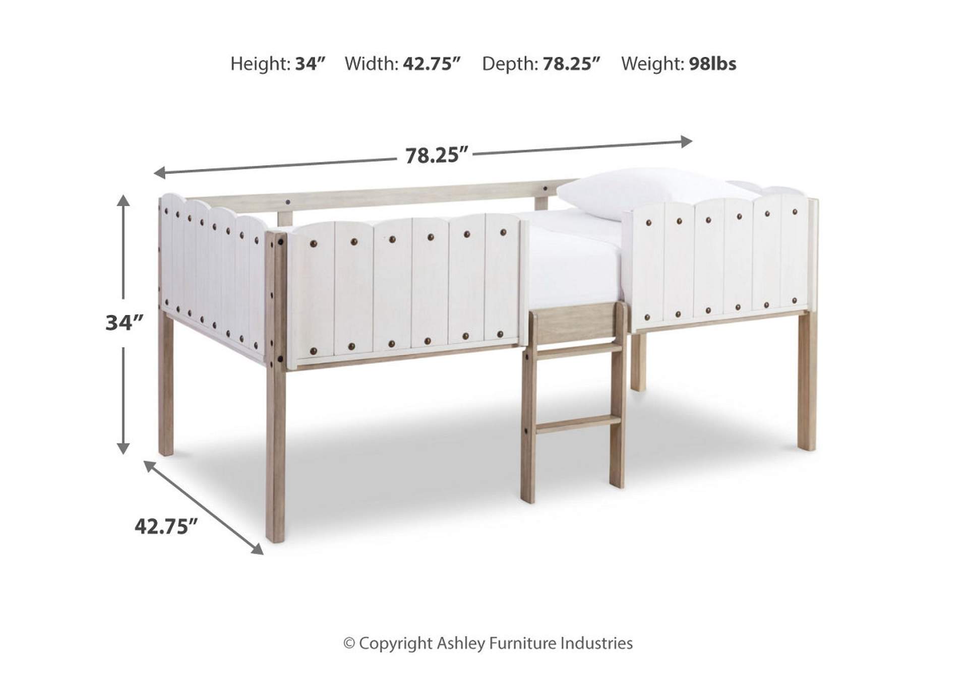 Wrenalyn Twin Loft Bed Frame