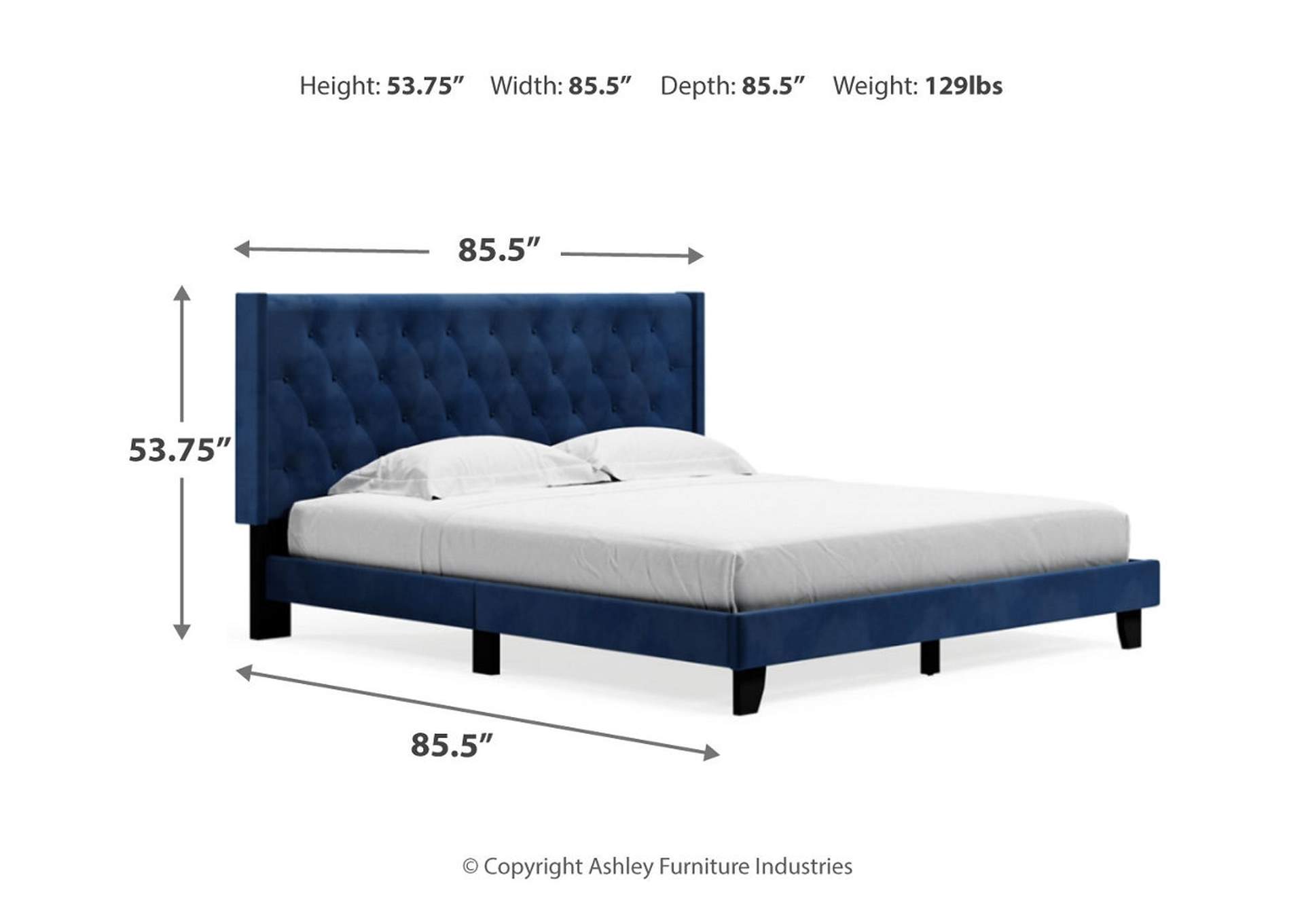 Vintasso King Upholstered Bed