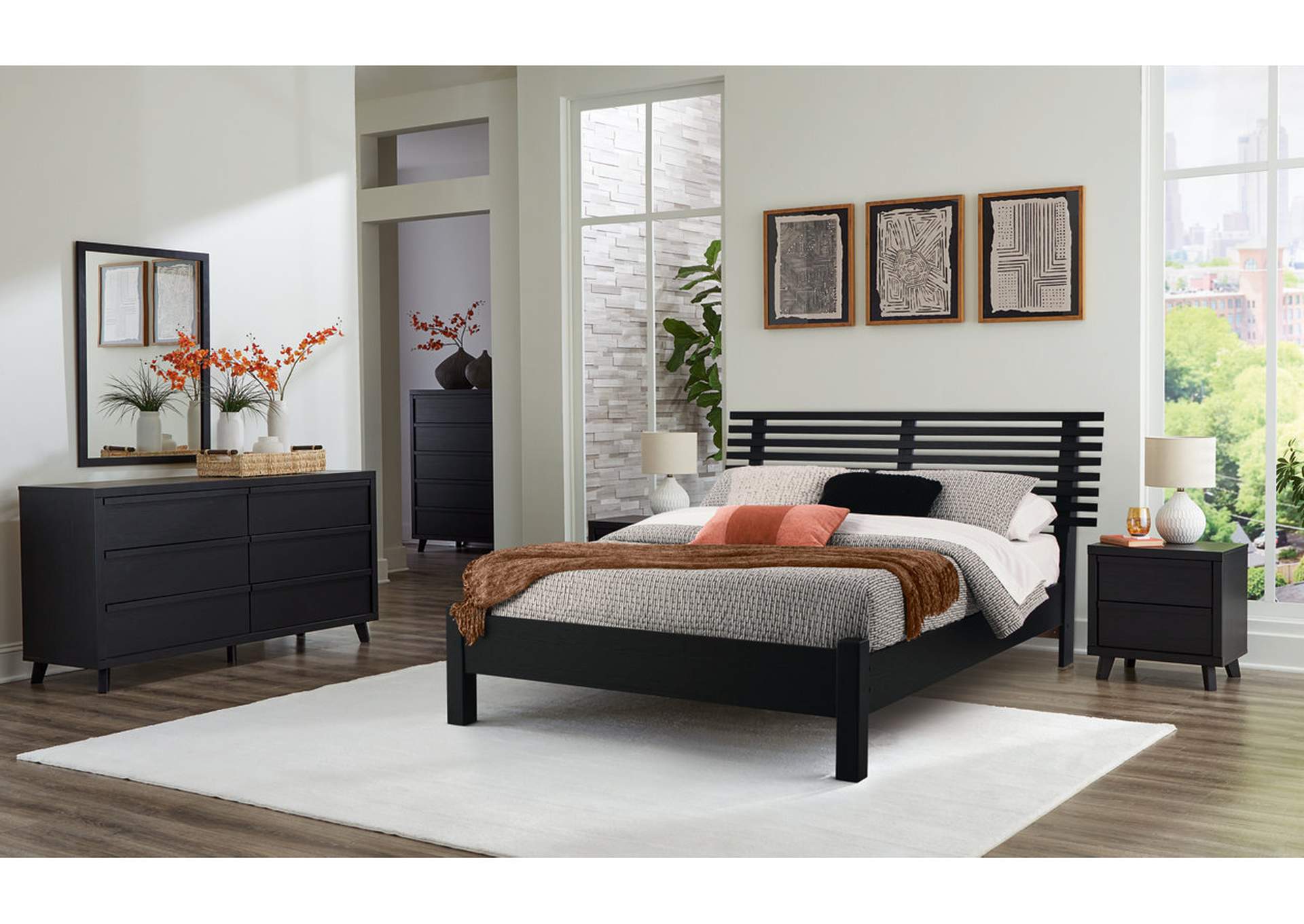 Danziar Queen Slat Panel Bed image 7