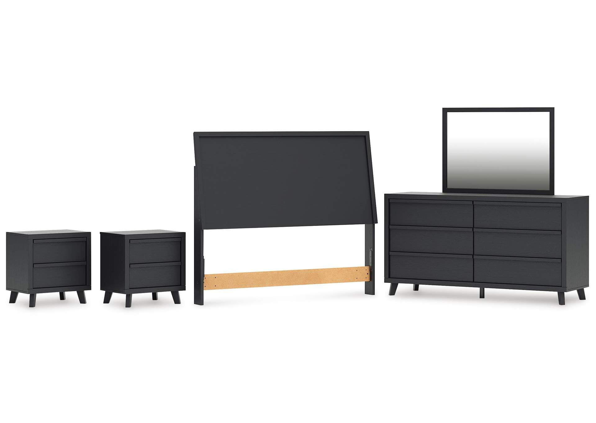 Danziar Queen Panel Headboard, Dresser, Mirror and 2 Nightstands image 1
