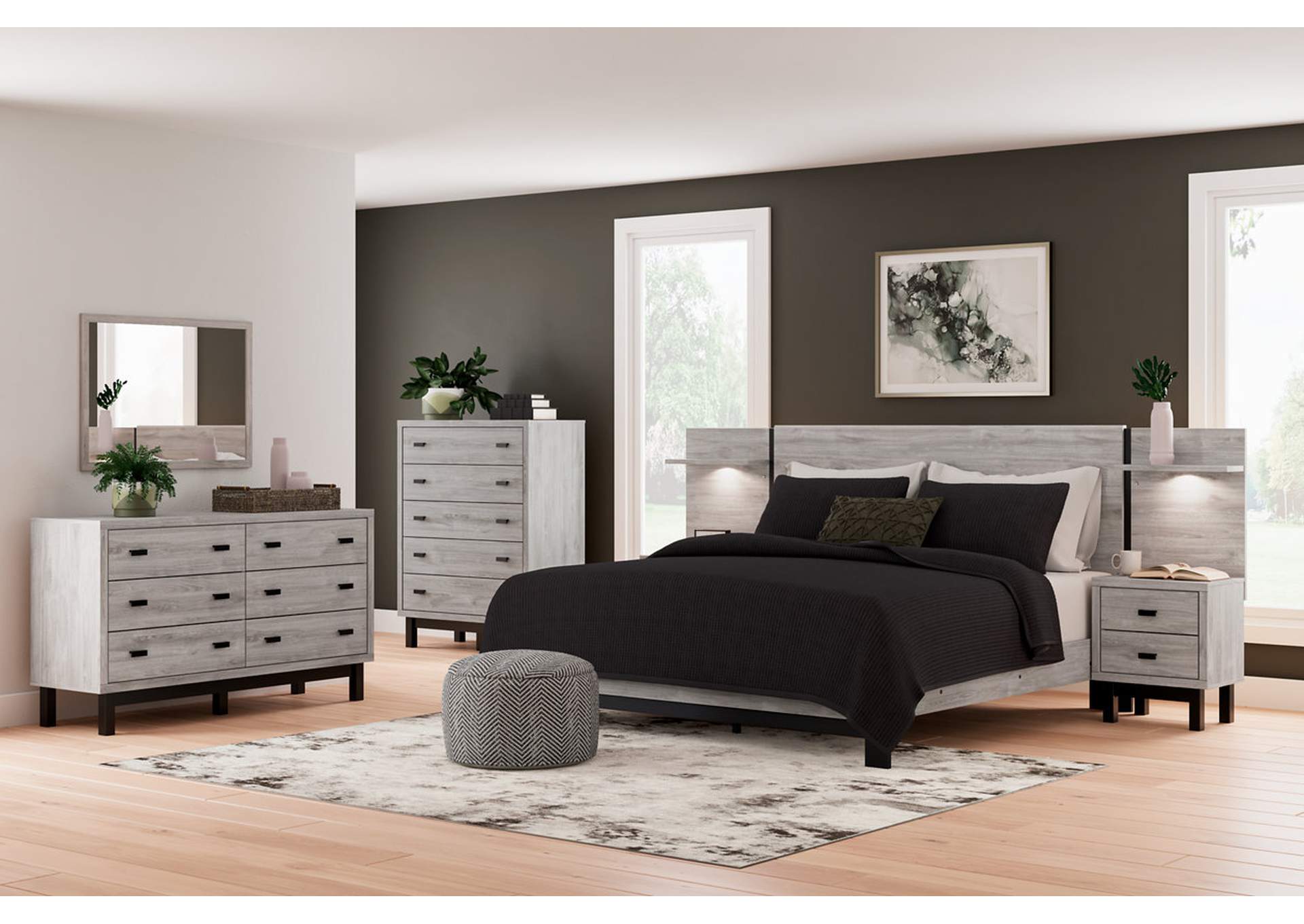 Vessalli King Panel Bed with Extensions image 4