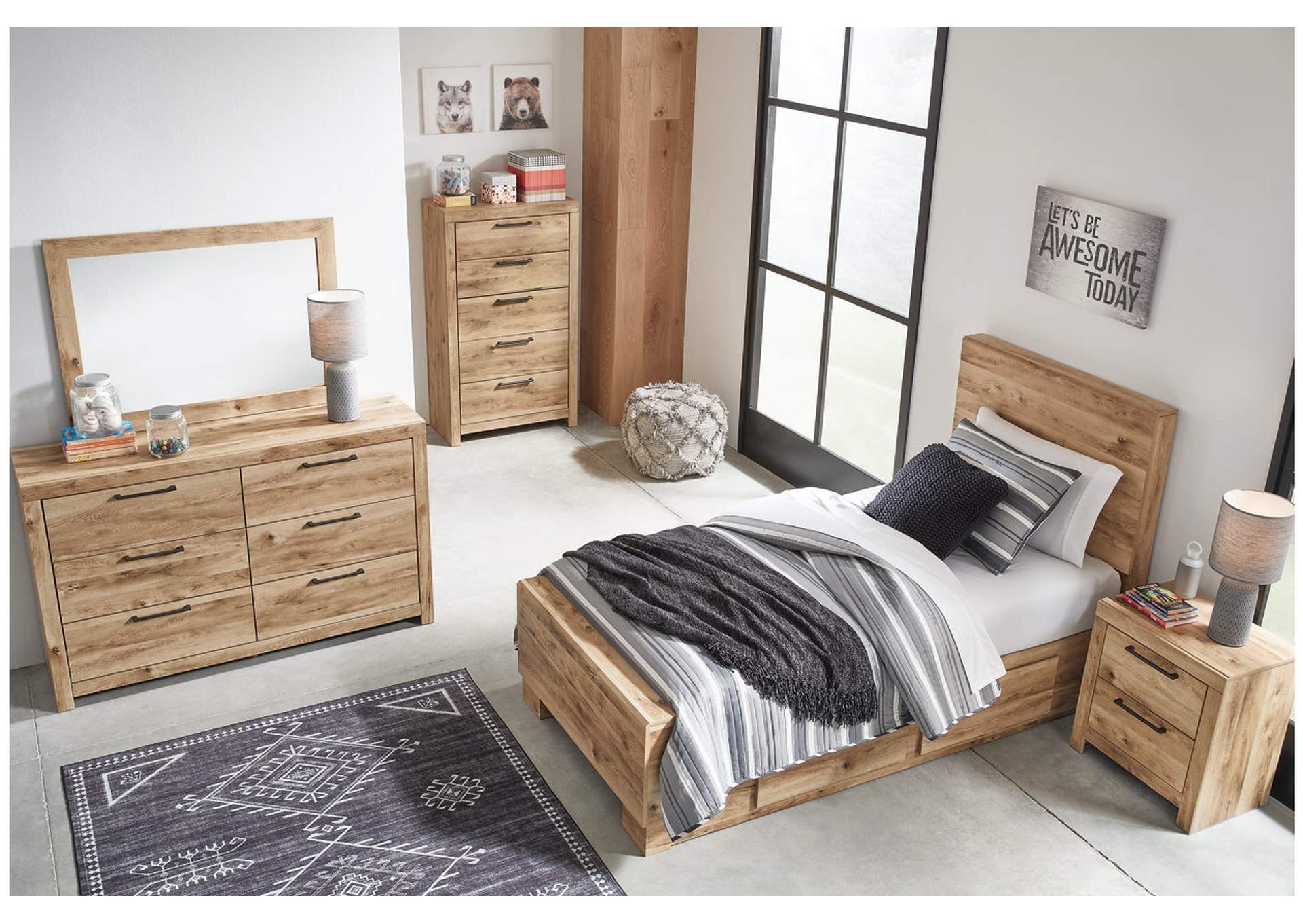 Hyanna Twin Panel Bed with 2 Side Storage image 8