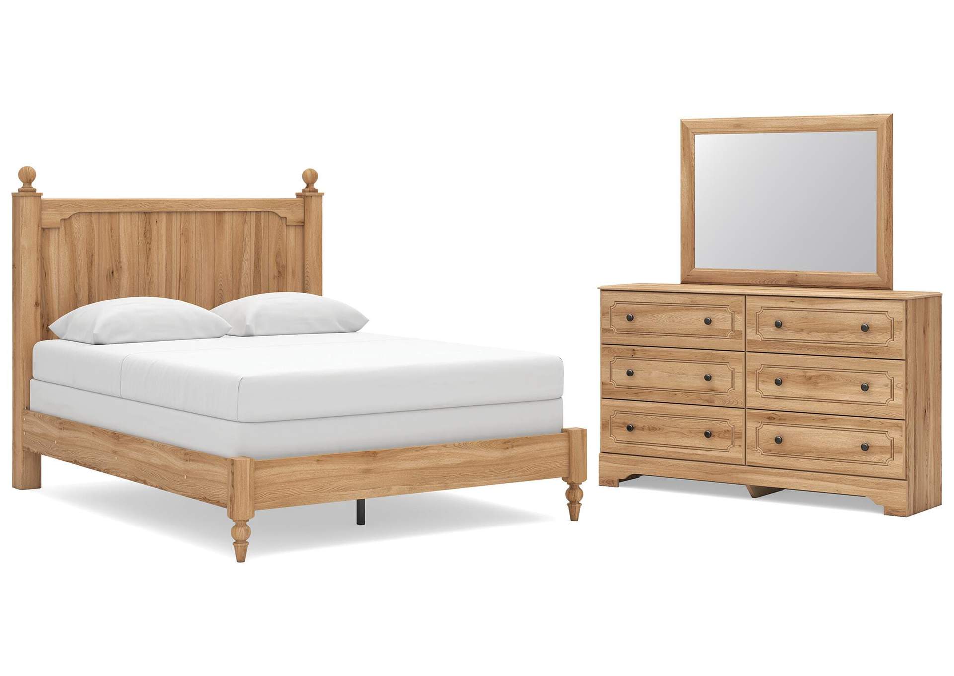 Aleaport Queen Panel Bed, Dresser and Mirror image 1