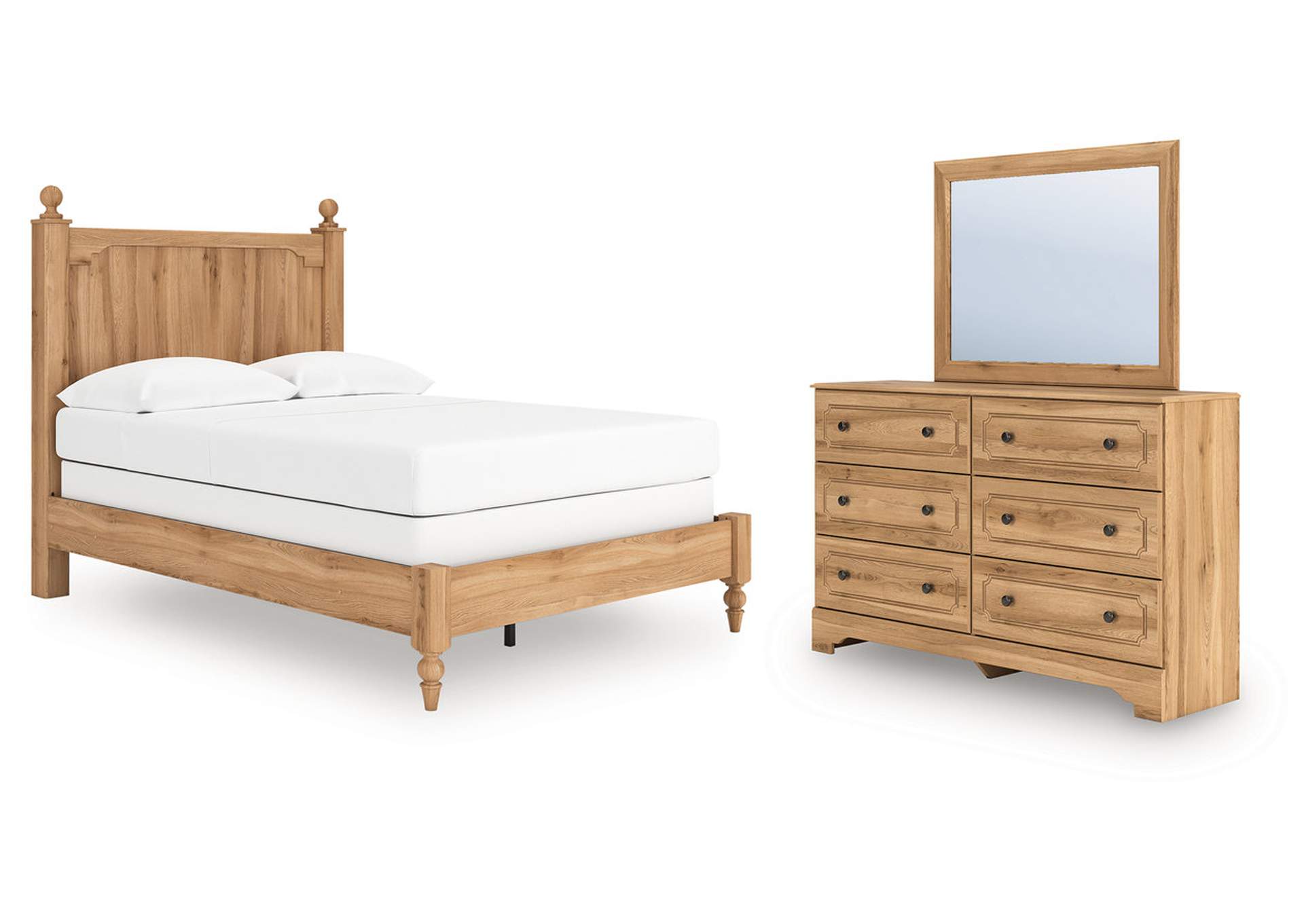 Galletyn Full Panel Bed with Mirrored Dresser image 1