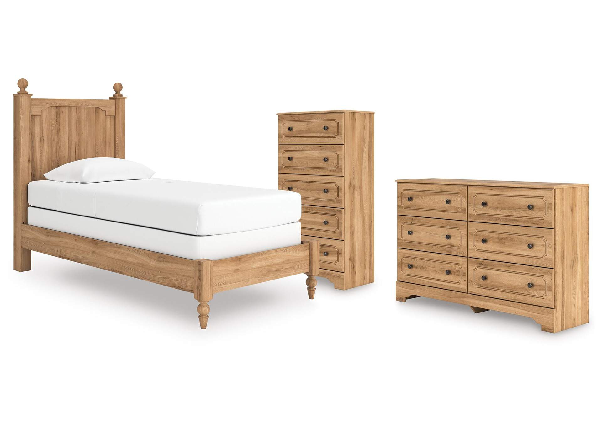 Galletyn Twin Panel Bed with Dresser and Chest image 1