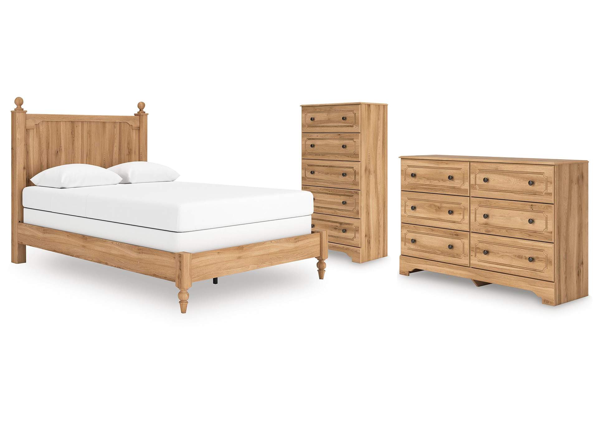 Galletyn Queen Panel Bed with Dresser and Chest image 1