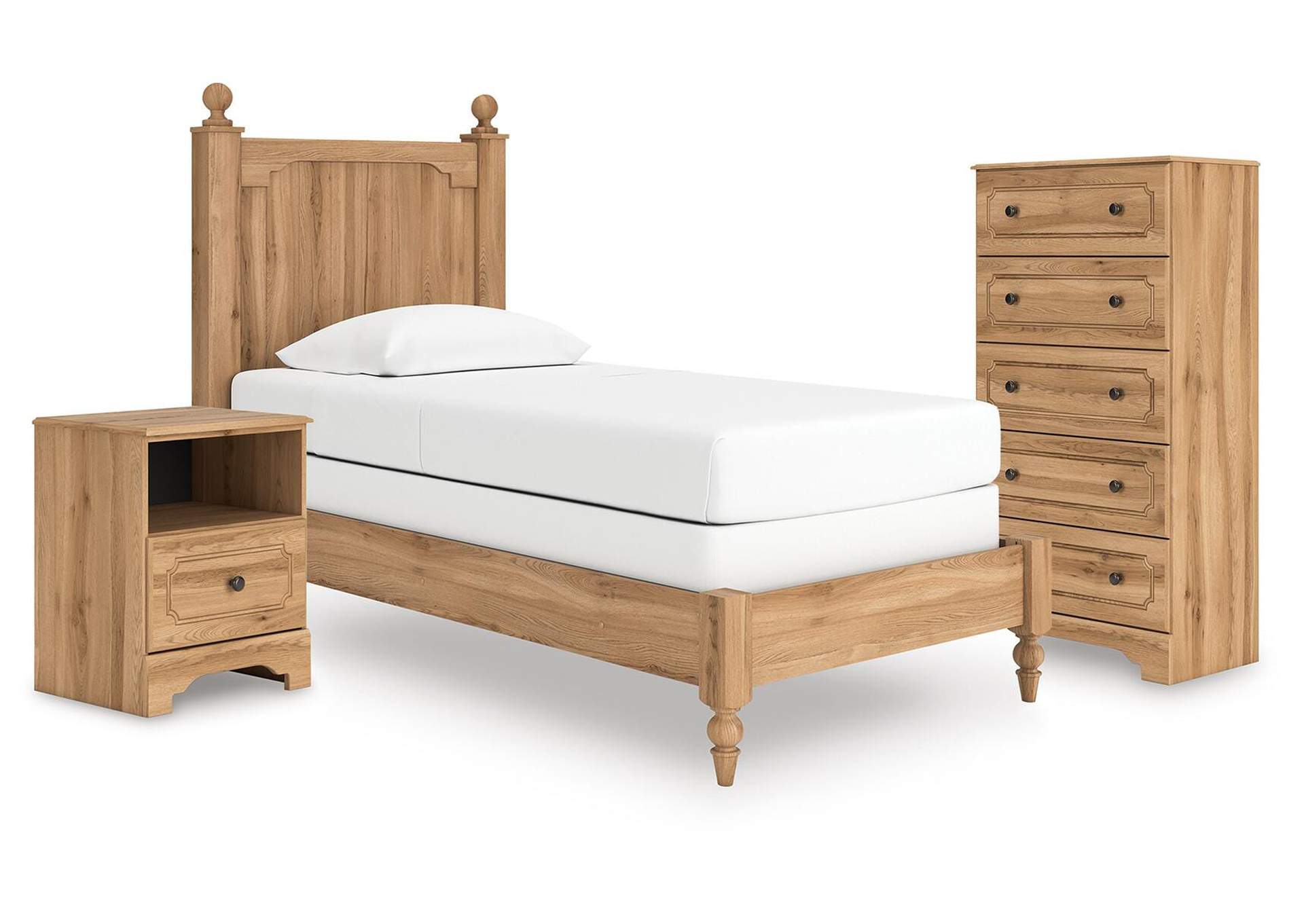 Galletyn Twin Panel Bed with Chest and Nightstand image 1