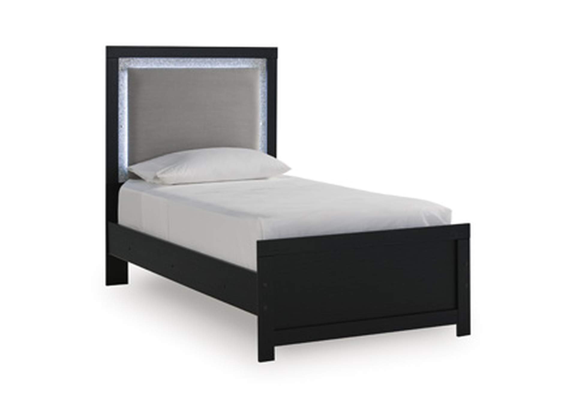 Maeling Twin Upholstered Panel Bed image 1