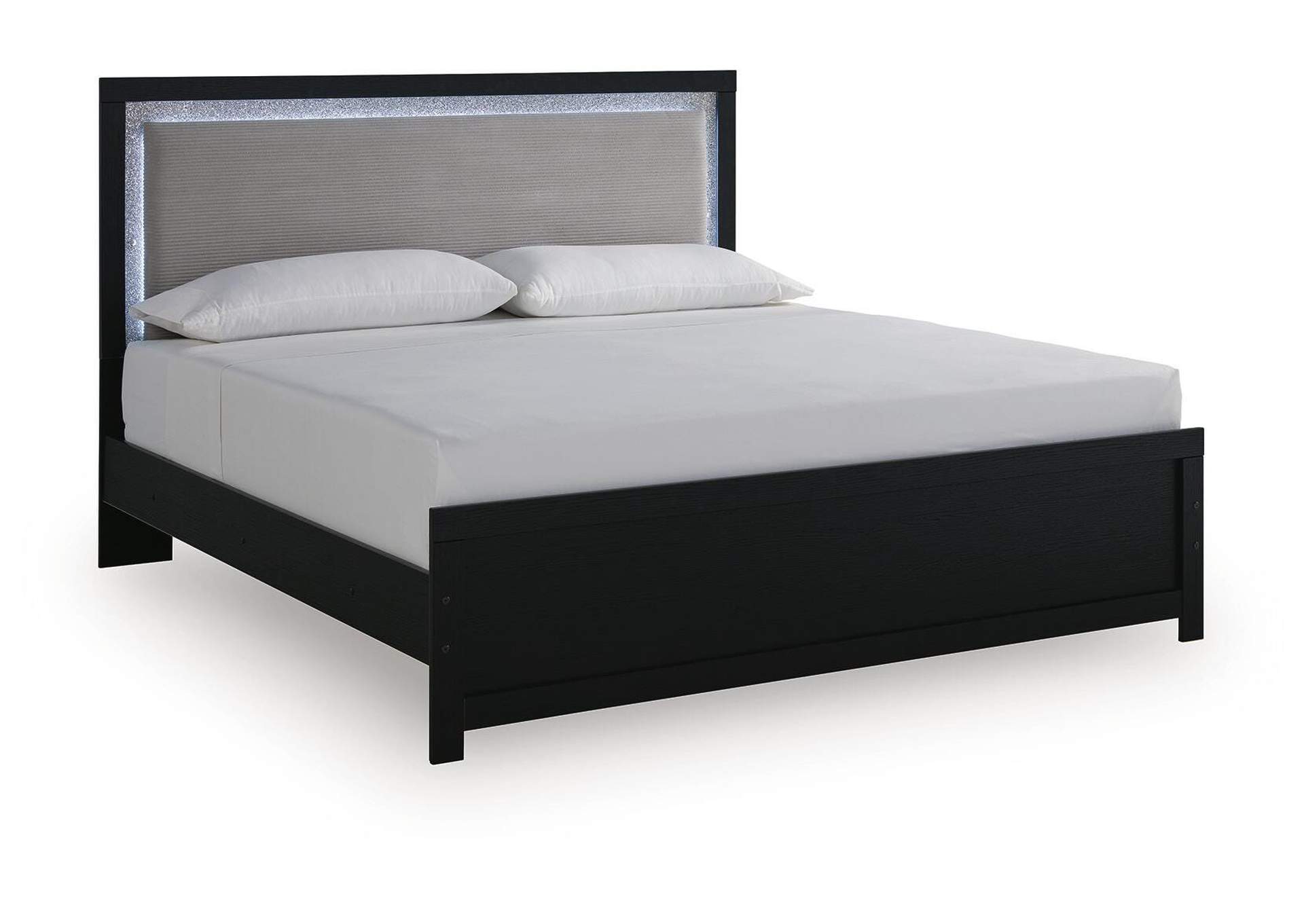Maeling King Upholstered Panel Bed