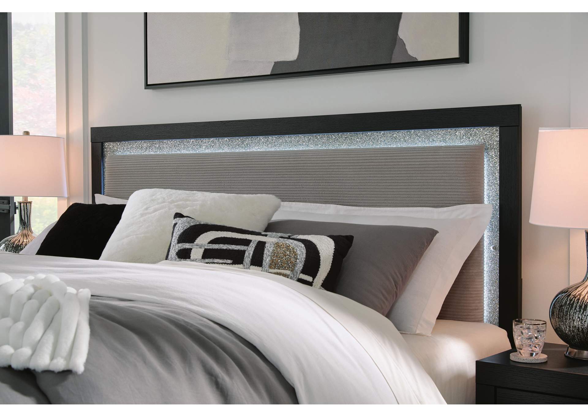 Maeling King Upholstered Panel Bed image 7