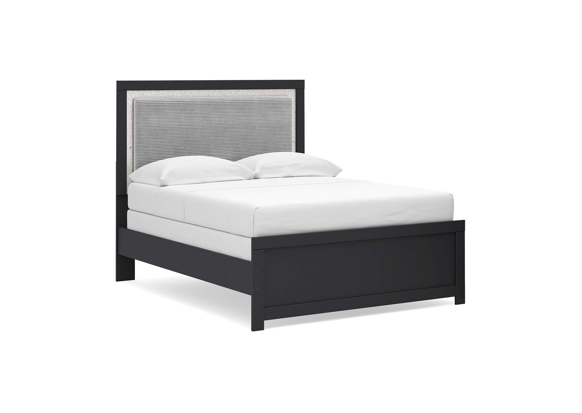 Maeling Full Upholstered Panel Bed, Dresser and Mirror image 4