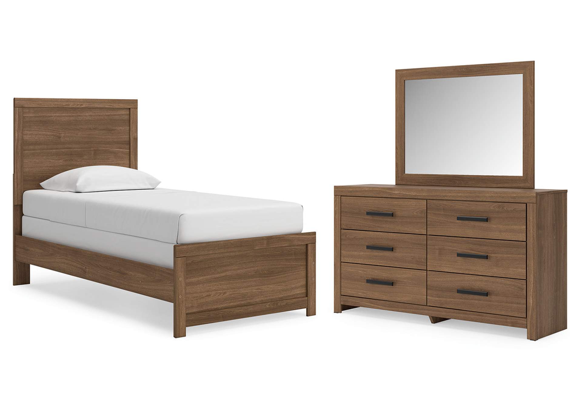 Broachmyn Twin Panel Bed, Dresser and Mirror image 1