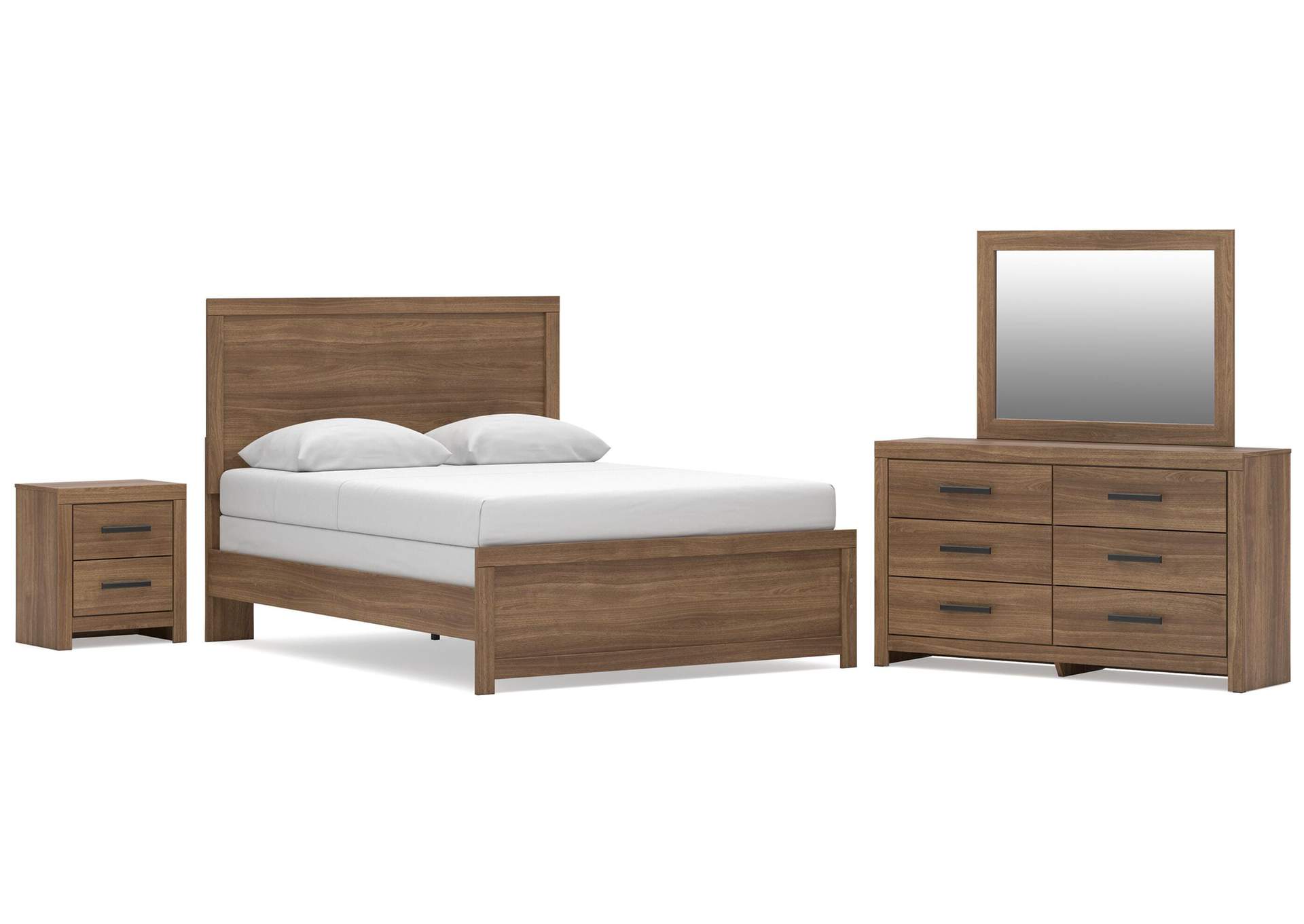 Broachmyn Queen Panel Bed, Dresser, Mirror and Nightstand image 1