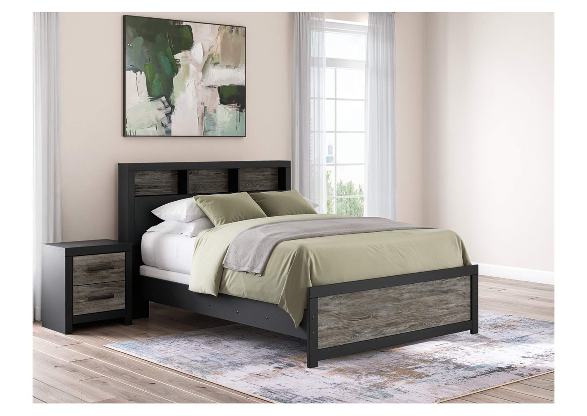 Broachmyn Queen Bookcase Panel Bed image 2