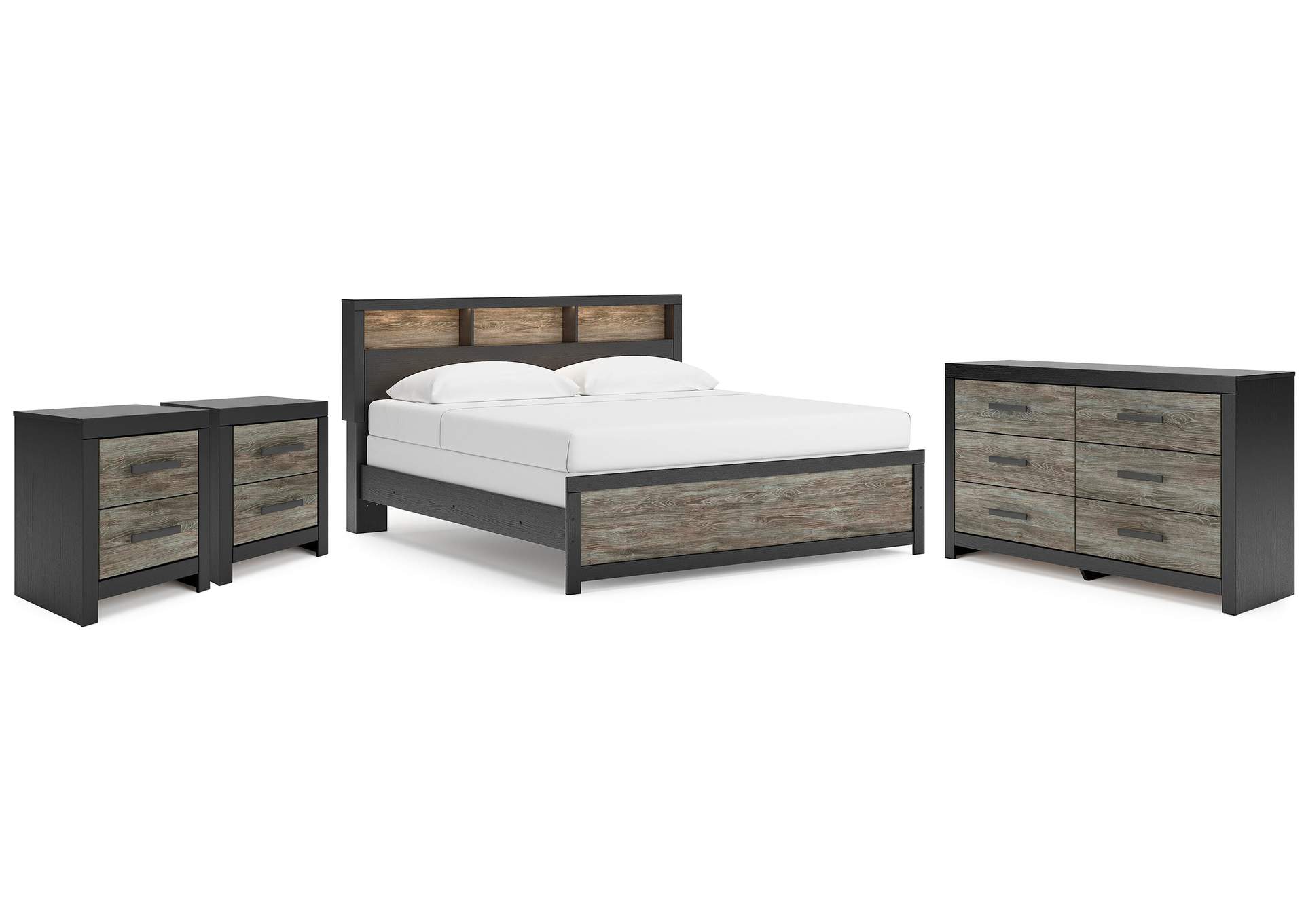 Broachmyn King Panel Bed, Dresser and 2 Nightstands image 1