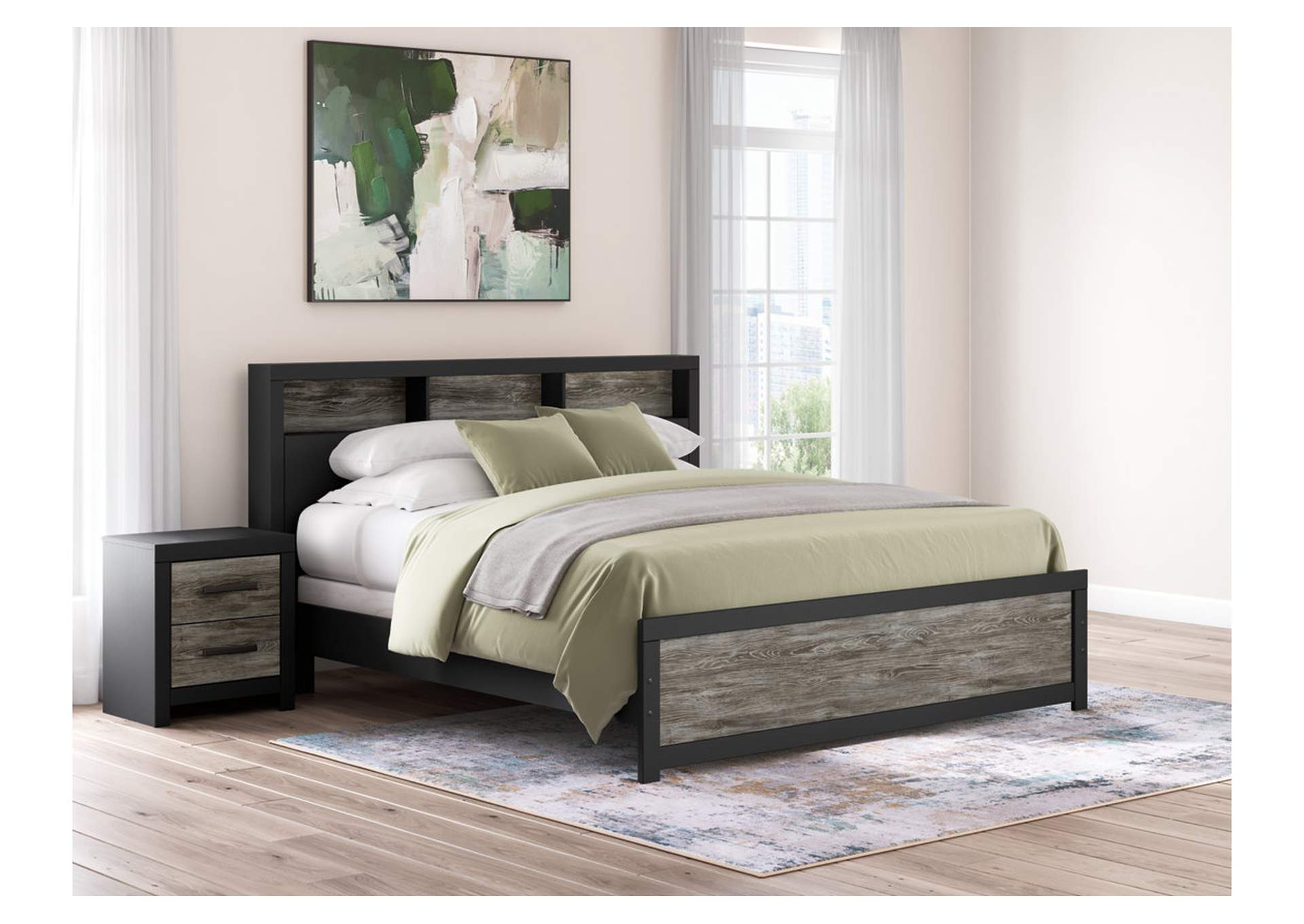 Broachmyn King Bookcase Panel Bed image 2