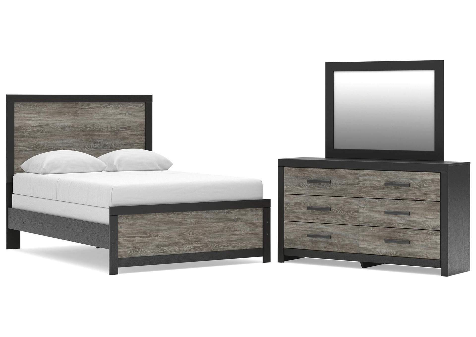 Broachmyn Full Panel Bed, Dresser and Mirror image 1