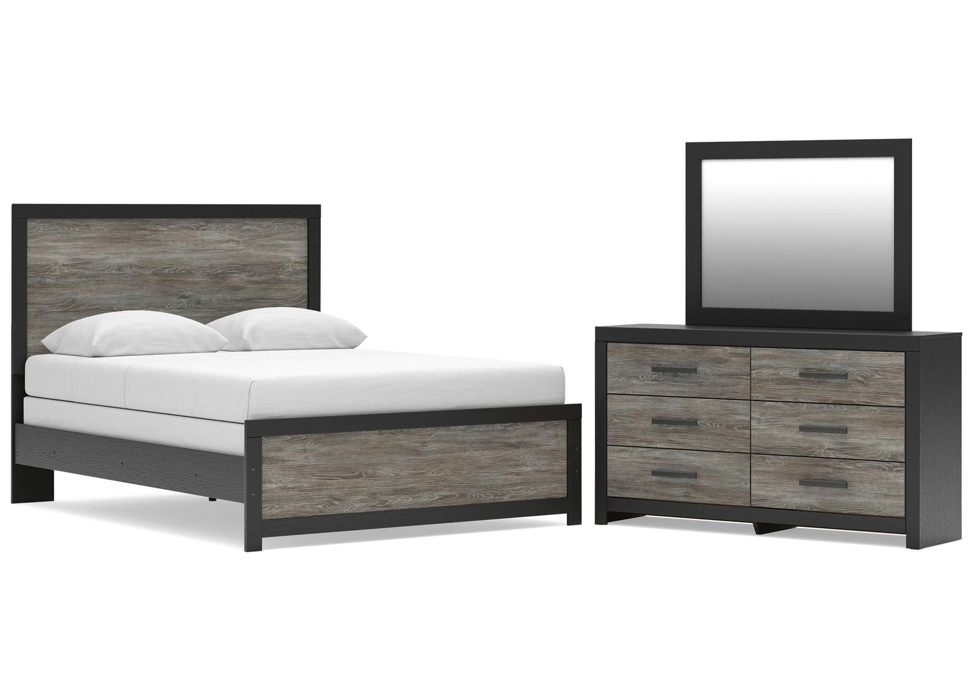 Broachmyn Queen Panel Bed, Dresser and Mirror image 1