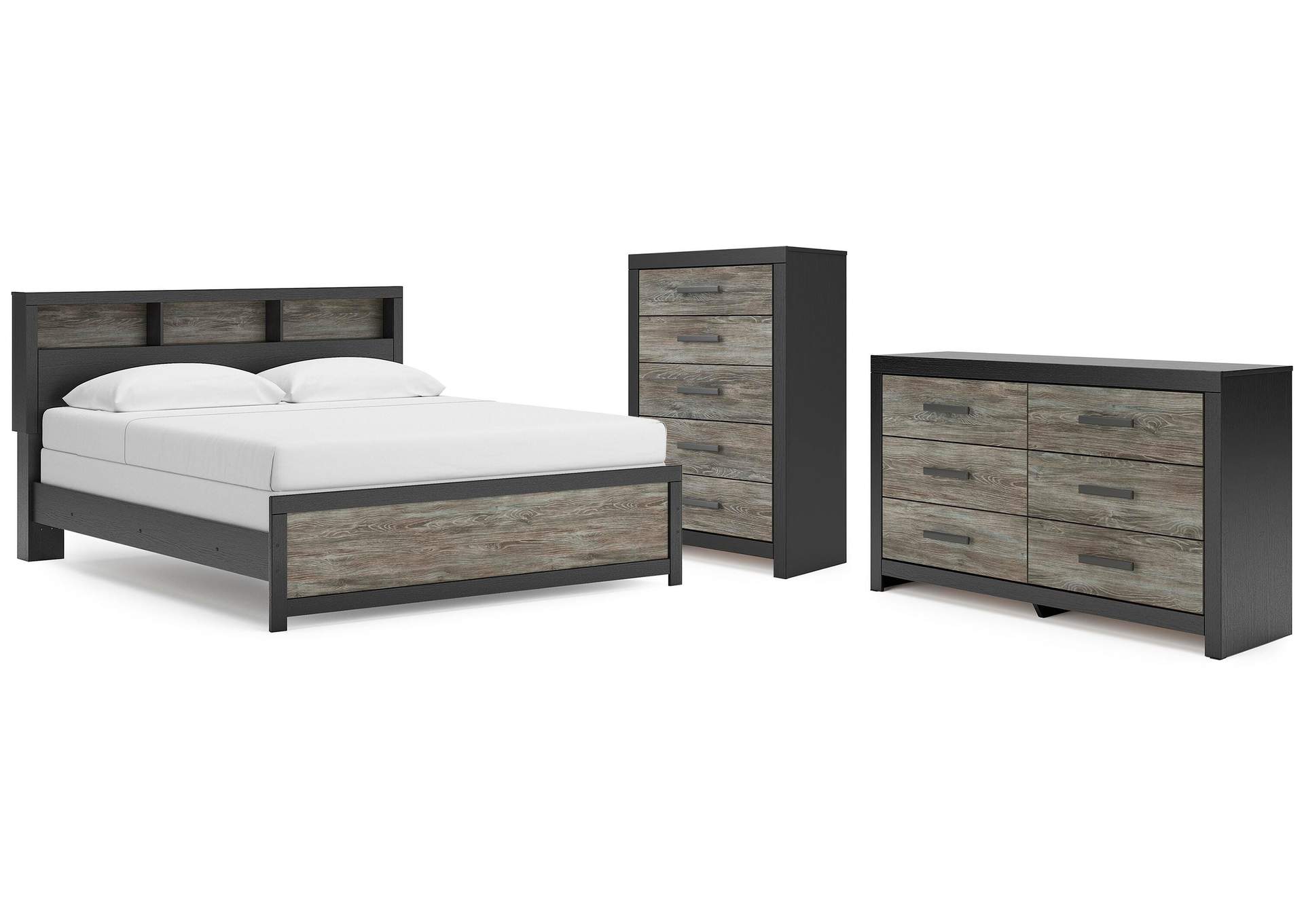 Broachmyn King Panel Bed, Dresser and Chest image 1