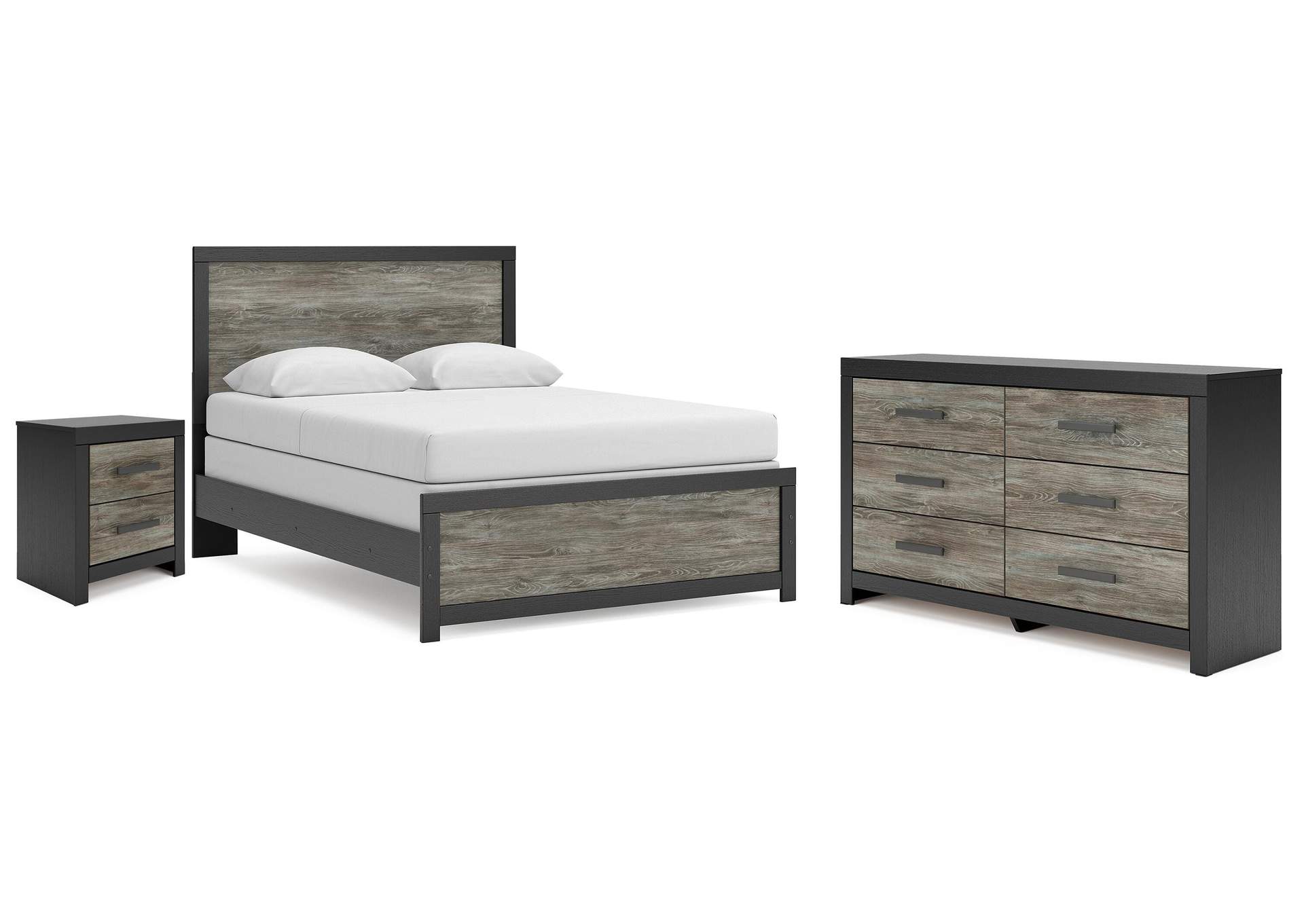 Broachmyn Queen Panel Bed, Dresser and Nightstand image 1