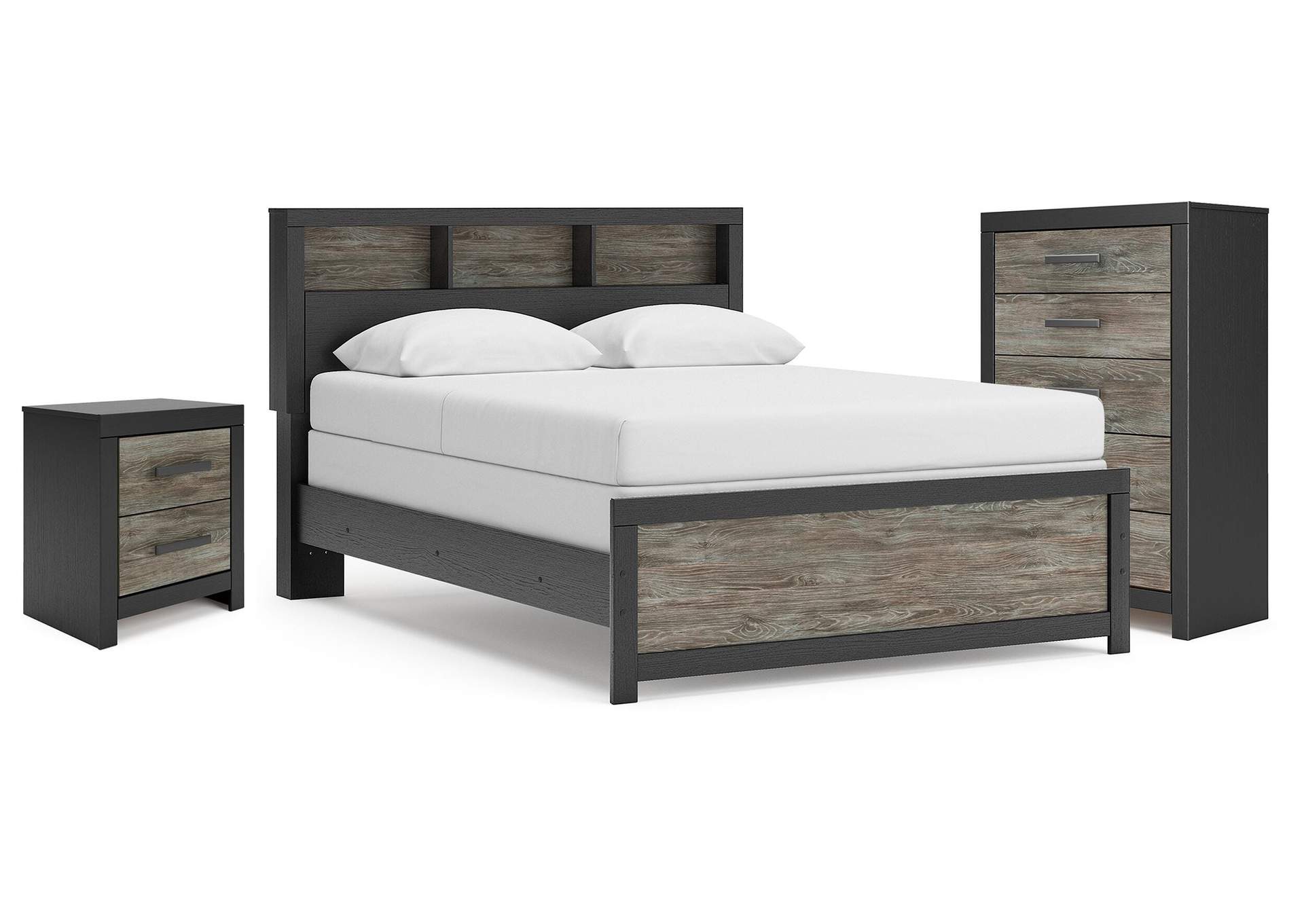 Broachmyn Queen Bookcase Bed, Chest and Nightstand image 1