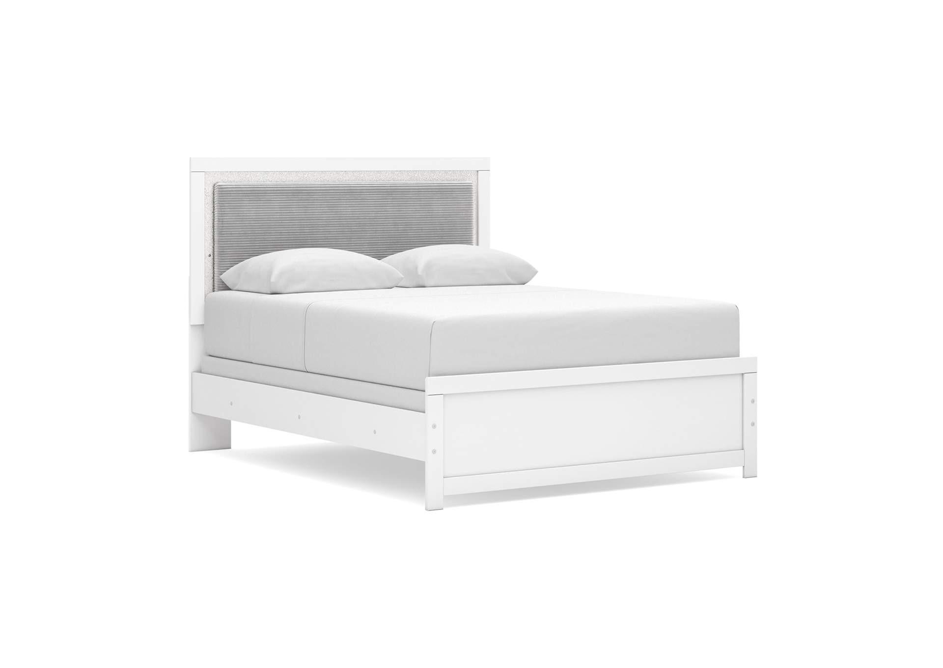 Maeling Queen Upholstered Panel Bed, Dresser and Nightstand image 5