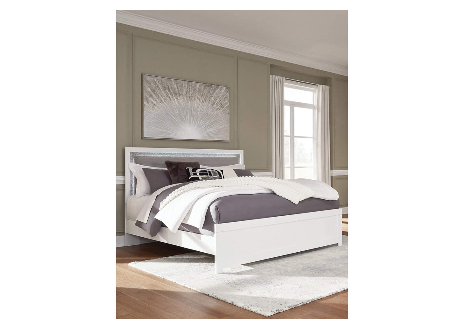 Maeling King Upholstered Panel Bed image 2