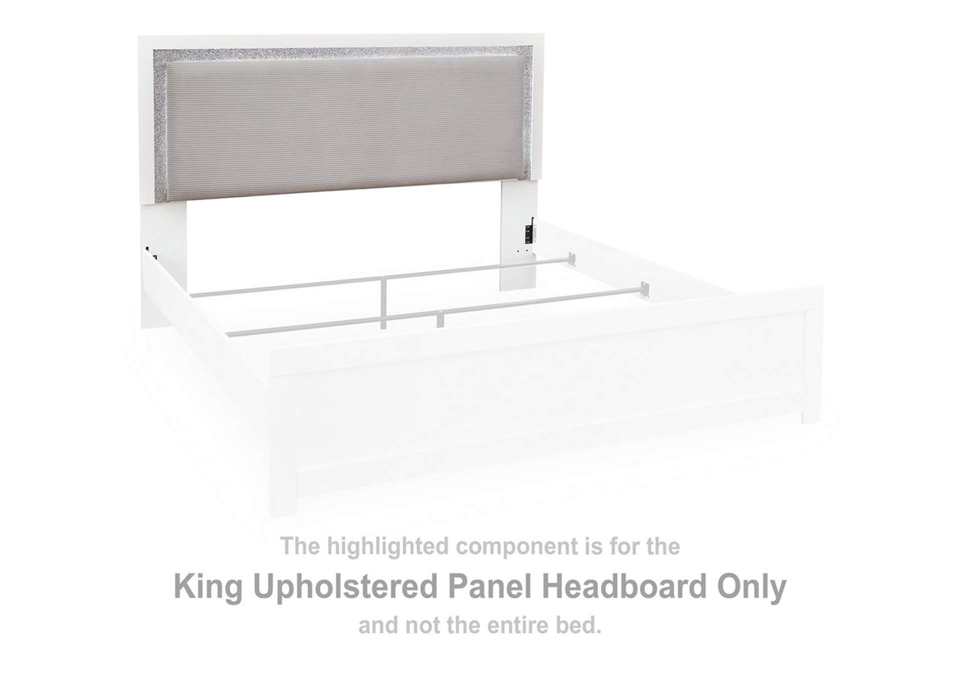 Maeling King Upholstered Panel Headboard image 1