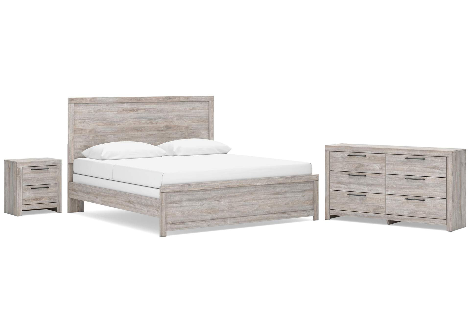 Broachmyn King Panel Bed, Dresser and Nightstand image 1