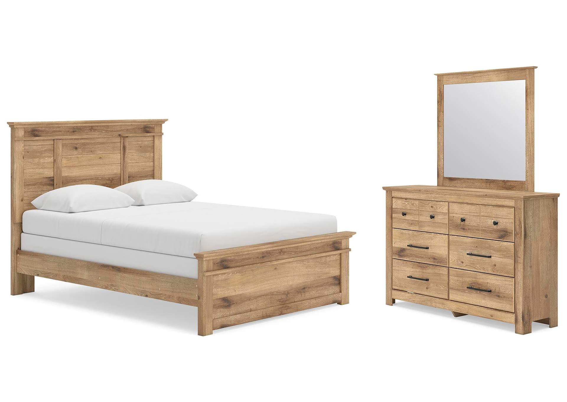 Makidern Queen Panel Bed, Dresser and Mirror image 1