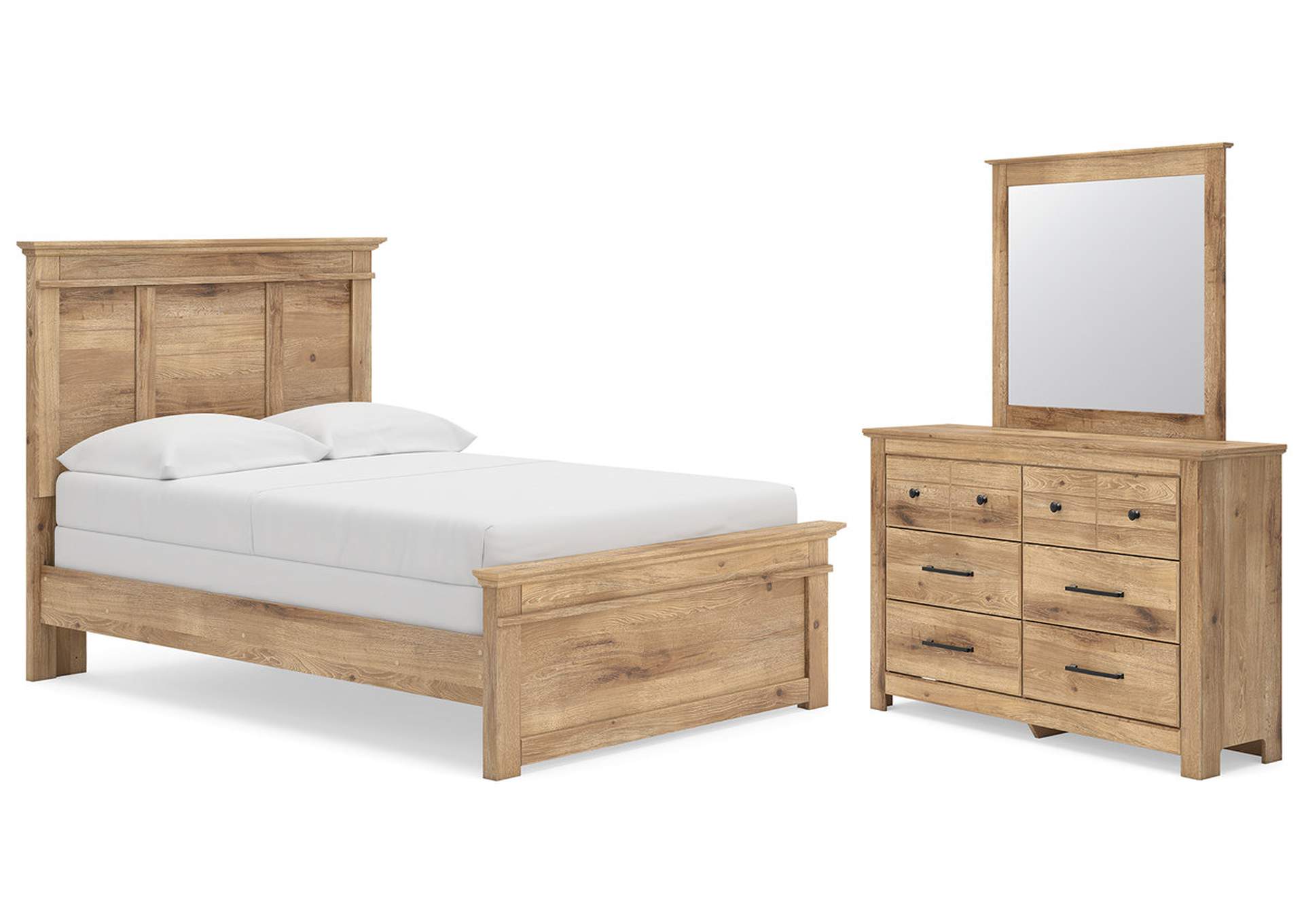 Makidern Full Panel Bed, Dresser and Mirror image 2