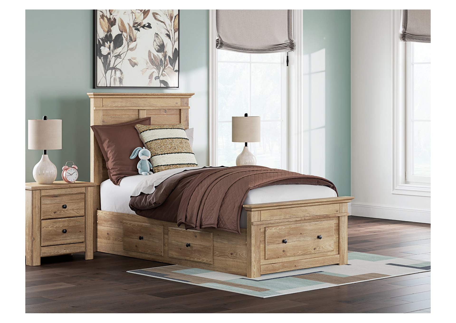 Makidern Twin Panel Storage Bed image 3