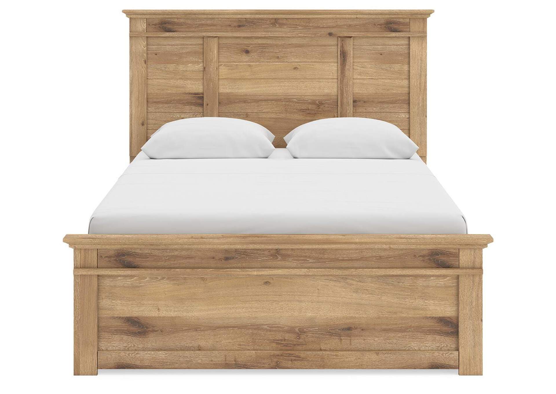 Makidern Queen Panel Bed with Storage, Dresser and Mirror image 18