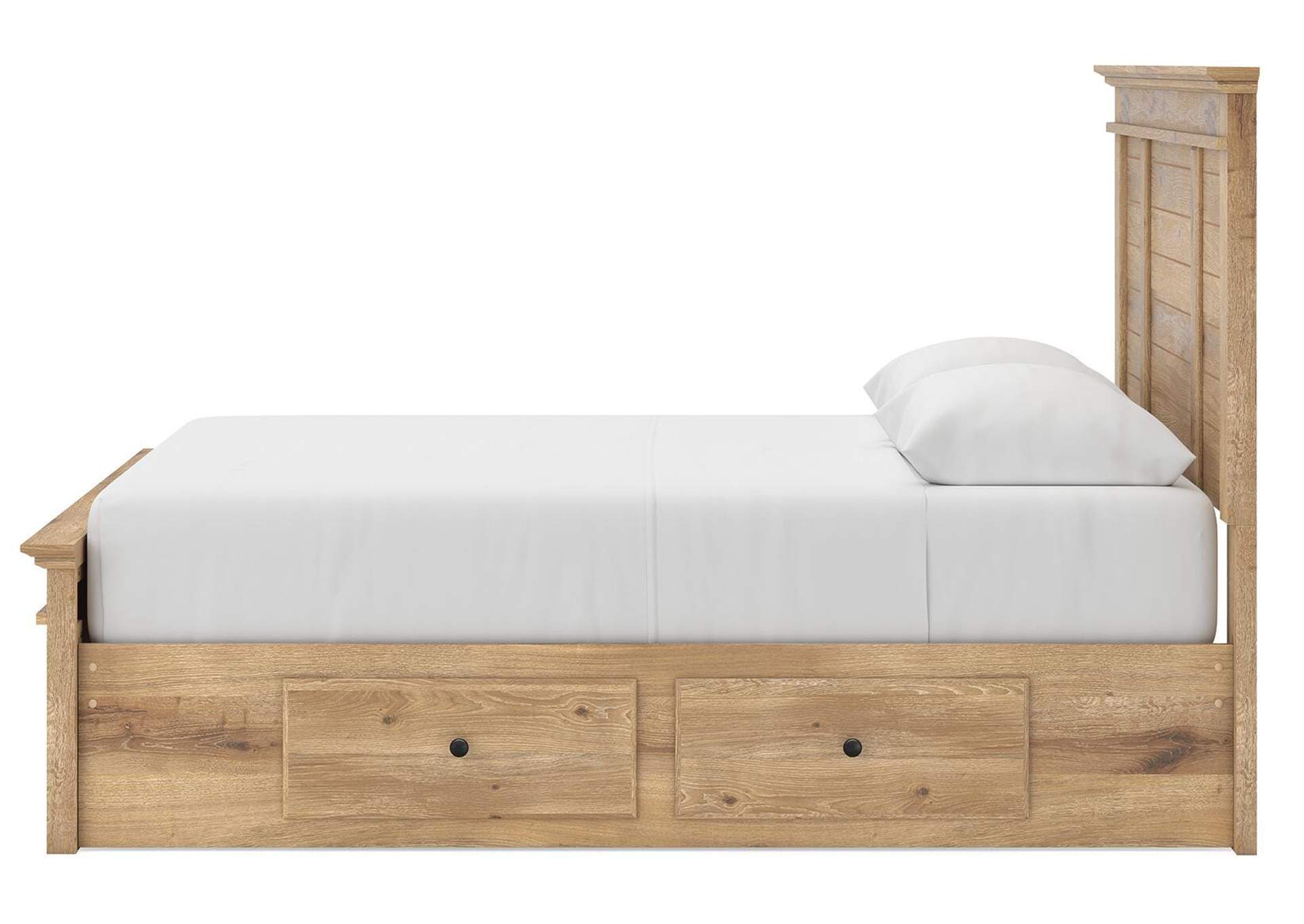 Makidern Queen Panel Bed with Storage, Dresser and Mirror image 14