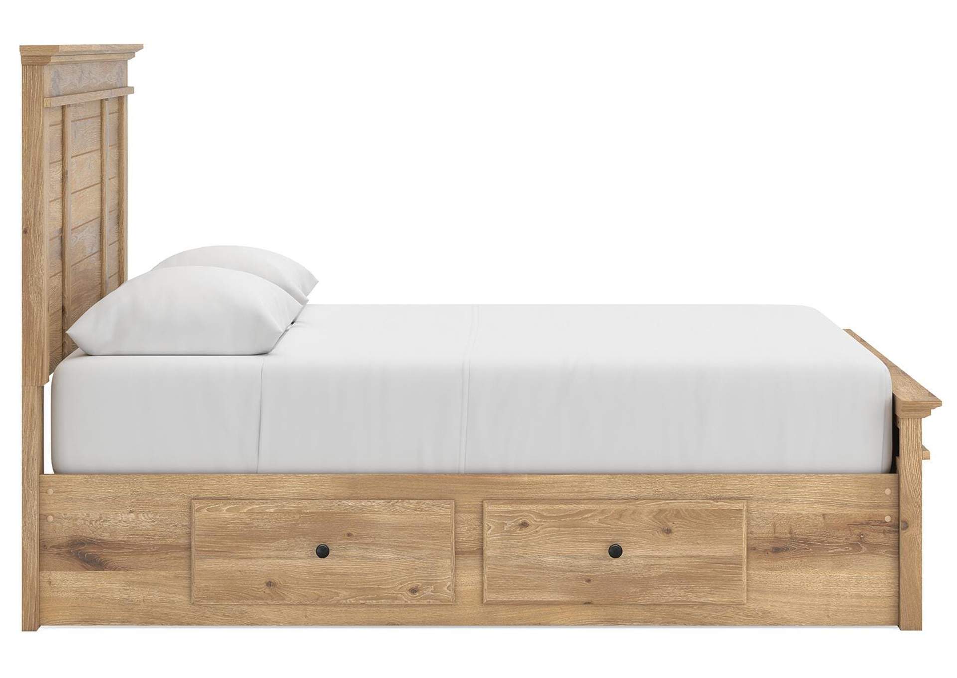 Makidern Queen Panel Bed with Storage, Dresser and Mirror image 13