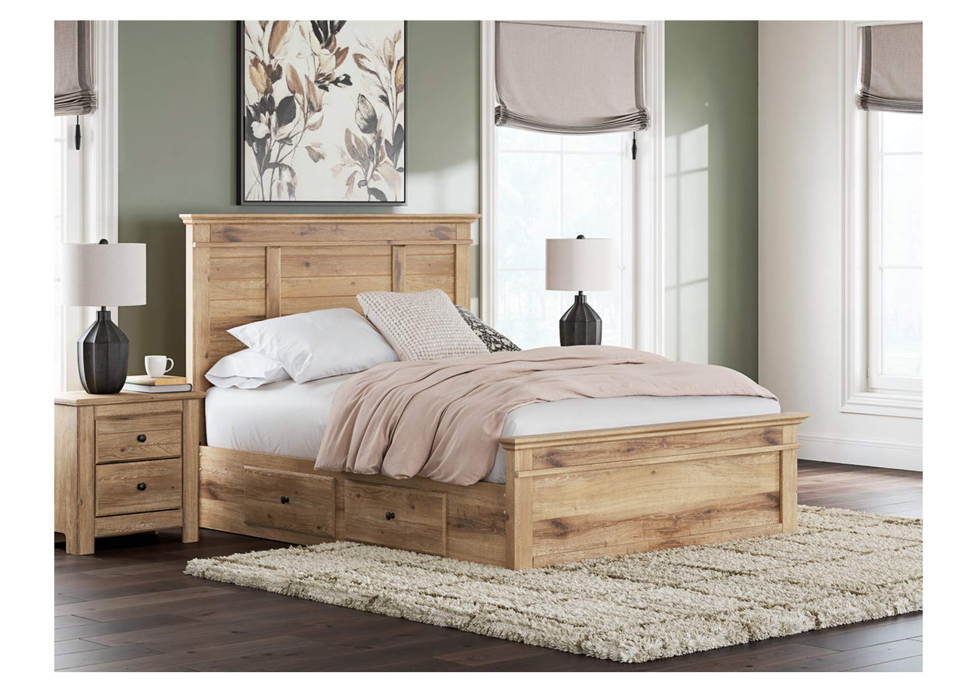 Makidern Queen Panel Storage Bed image 2