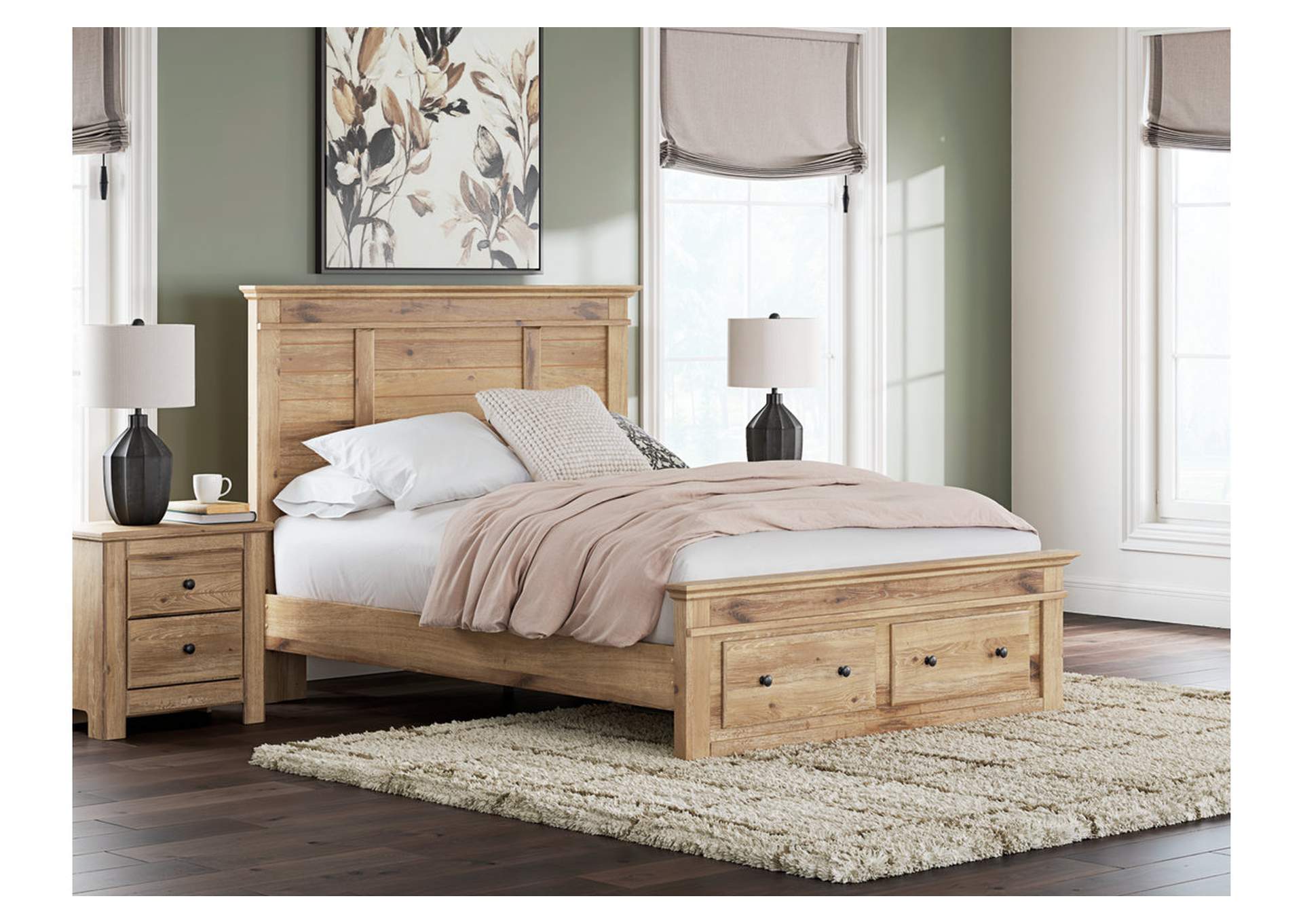 Makidern Queen Panel Storage Bed image 2