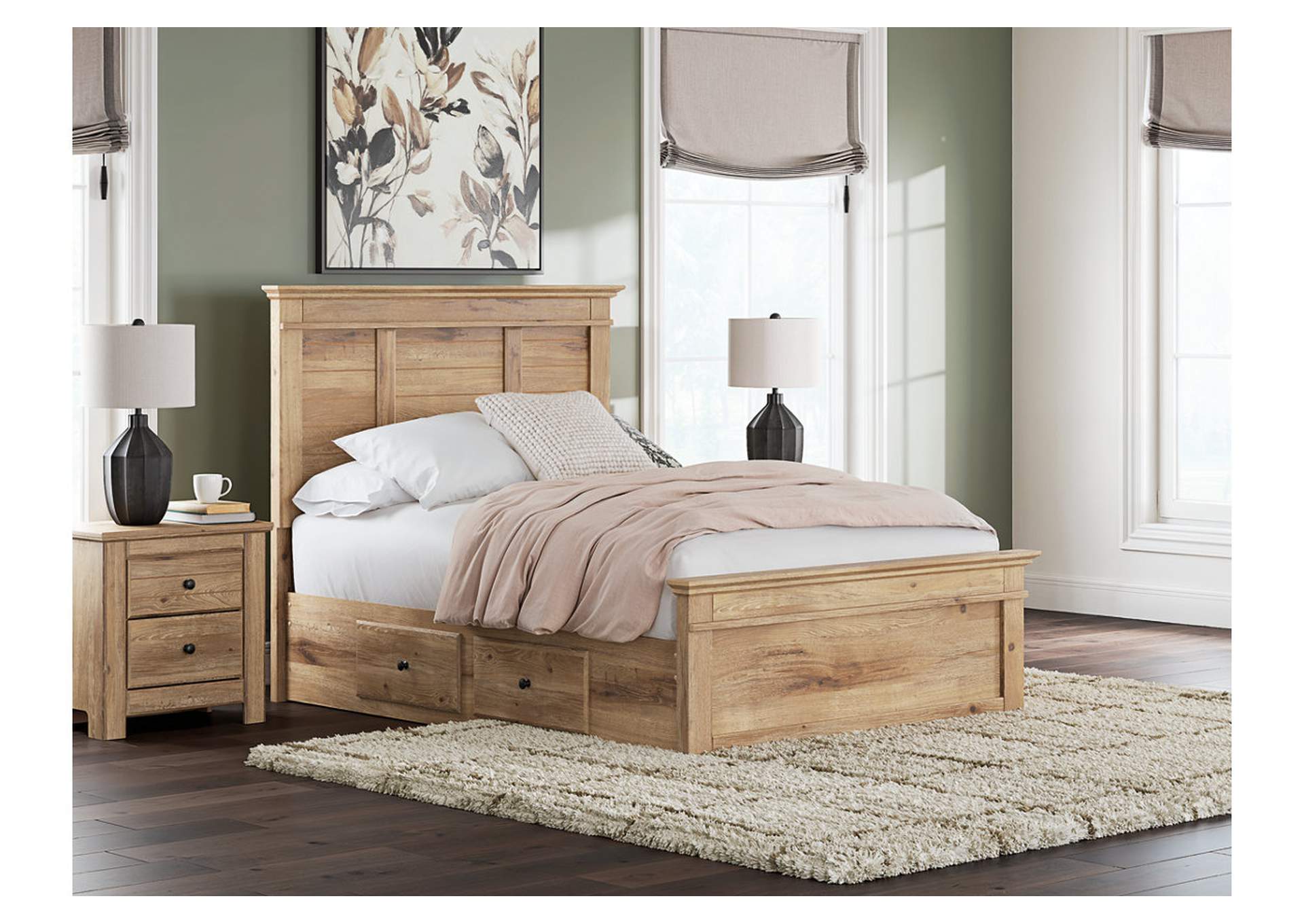 Makidern Full Panel Storage Bed image 2