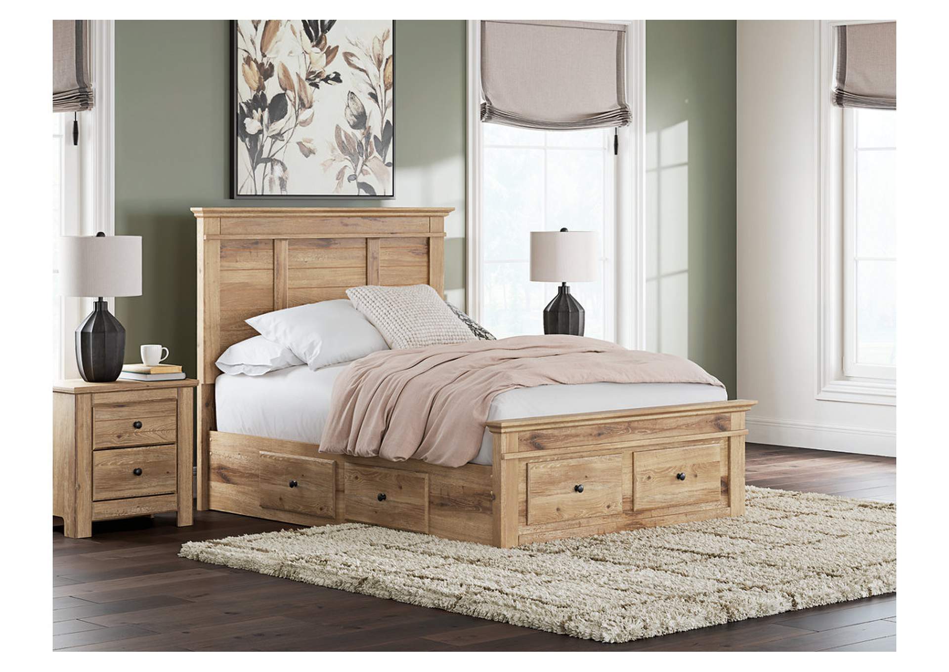 Makidern Full Panel Storage Bed image 2