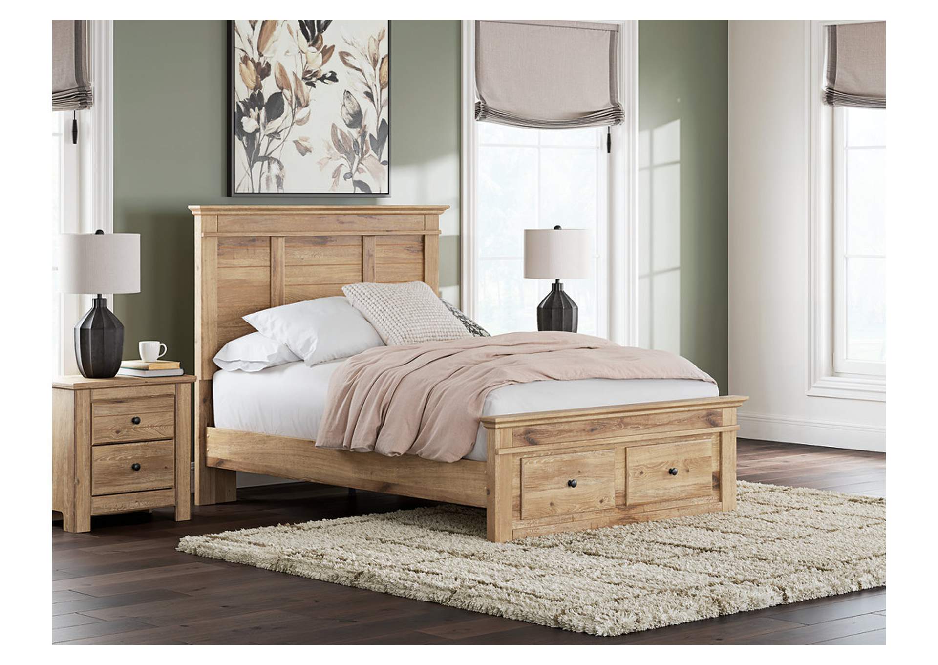 Makidern Full Panel Storage Bed image 2