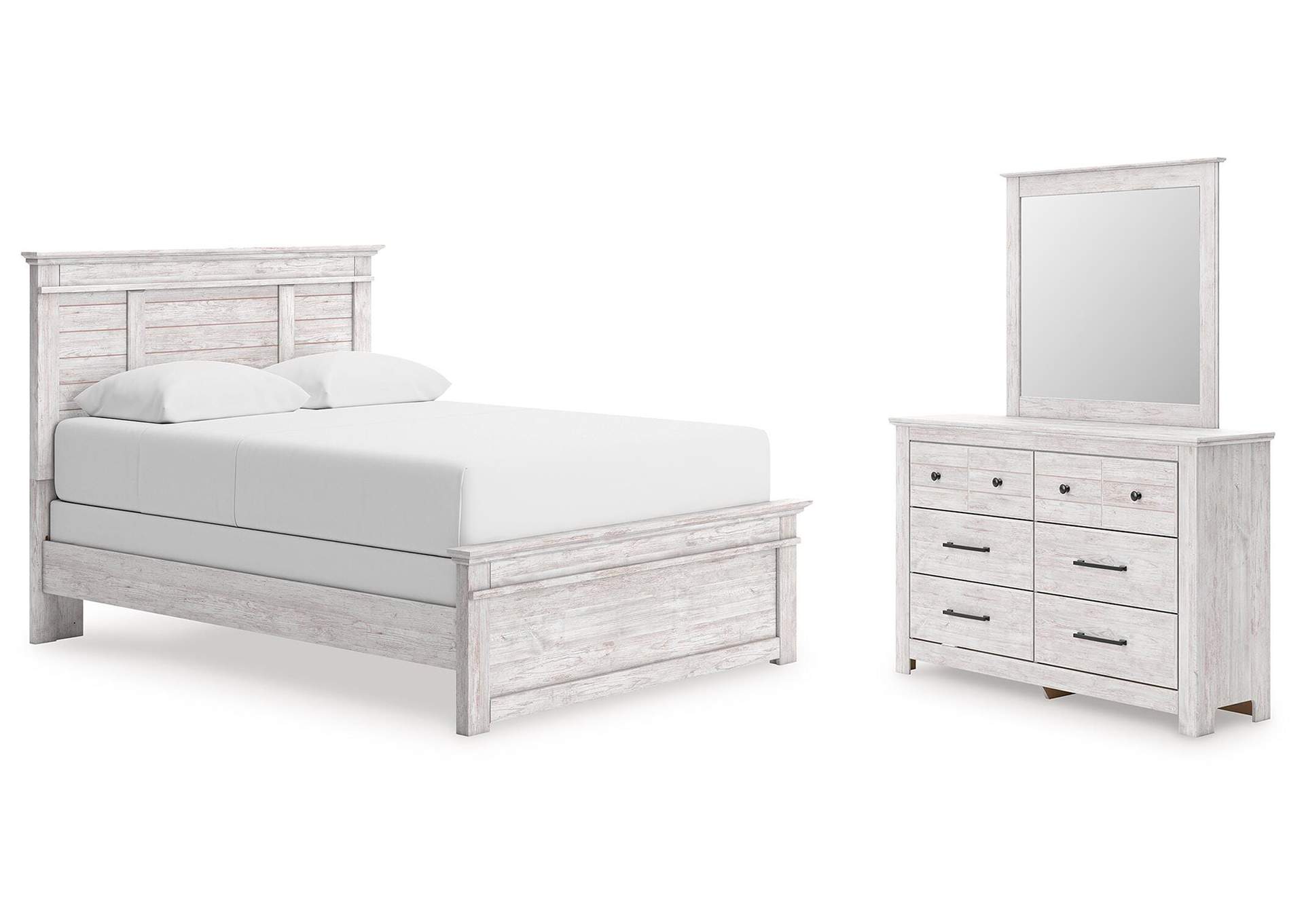 Makidern Queen Panel Bed, Dresser and Mirror image 1