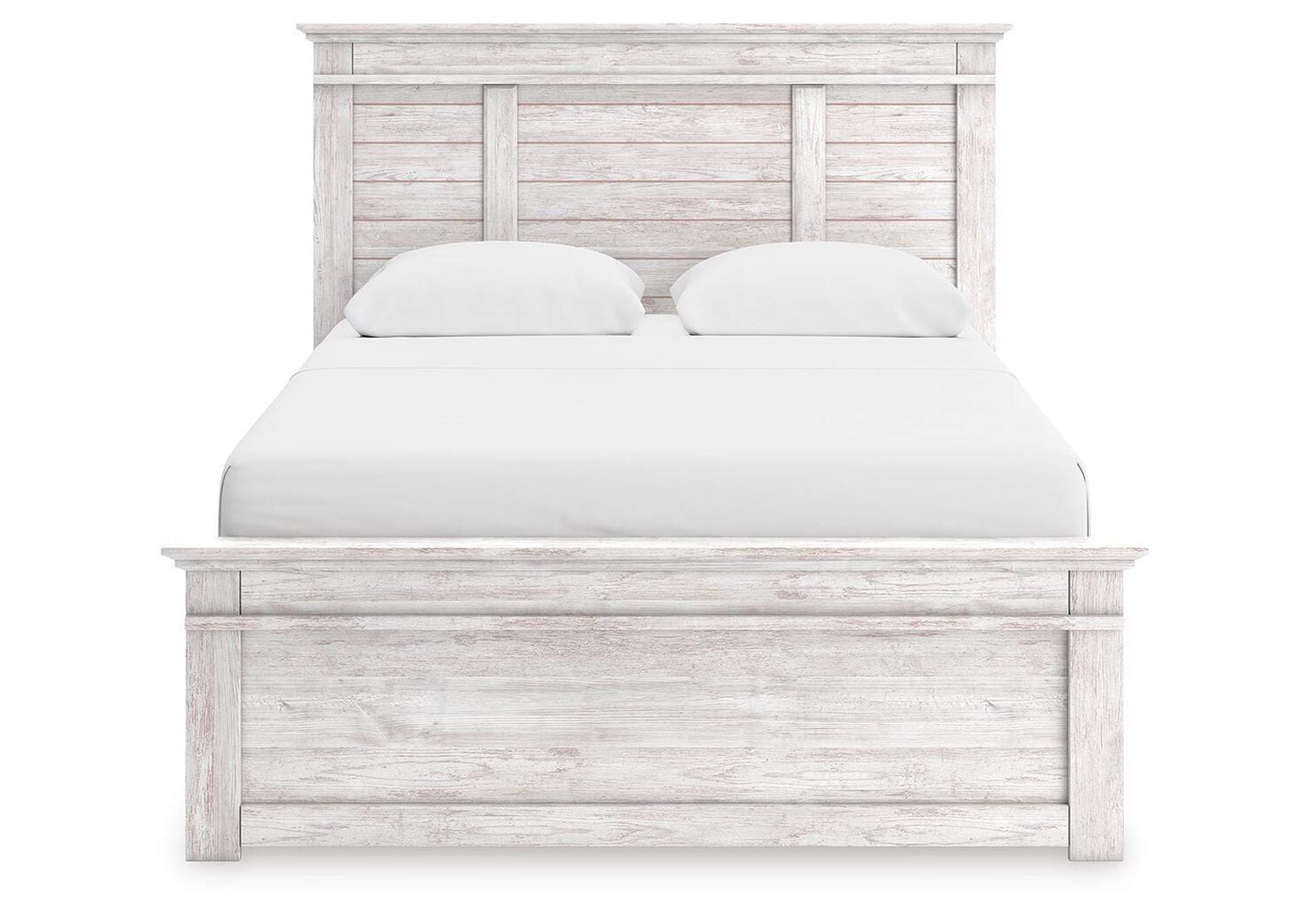 Makidern Queen Panel Bed with Storage, Dresser and Mirror image 15
