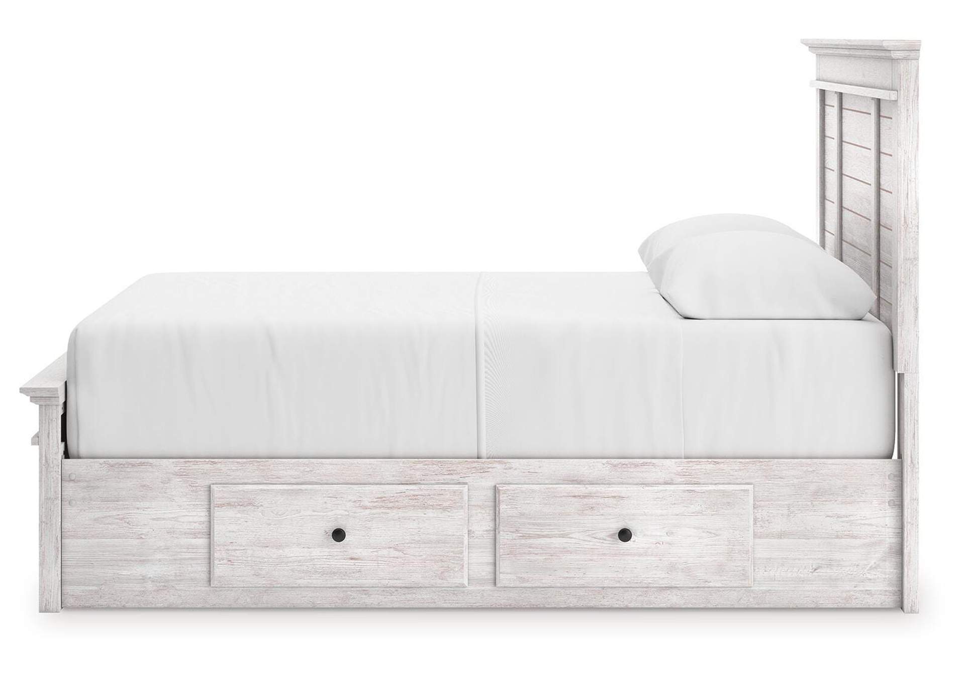 Makidern Queen Panel Bed with Storage, Dresser and Mirror image 11